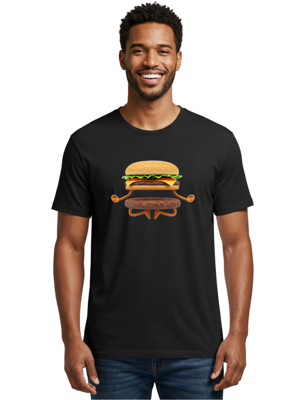 Cheeseburger-Man Men'S Graphic Tee, 100% Cotton, Comfortable Casual Summer Wear, Machine Washable, Vintage Camera, Old Camera, Antique Camera, Black Camera, Classic Photography, Photography Equipment, Nostalgic Device, Film Camera, Camera Art Bao215