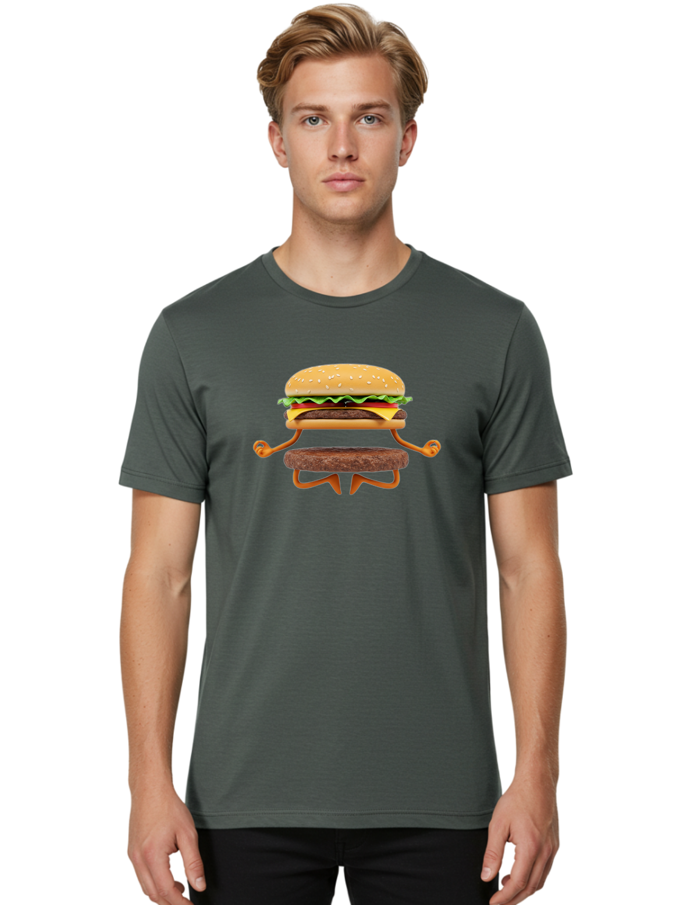 Cheeseburger-Man Men'S Graphic Tee, 100% Cotton, Comfortable Casual Summer Wear, Machine Washable, Vintage Camera, Old Camera, Antique Camera, Black Camera, Classic Photography, Photography Equipment, Nostalgic Device, Film Camera, Camera Art Bao215