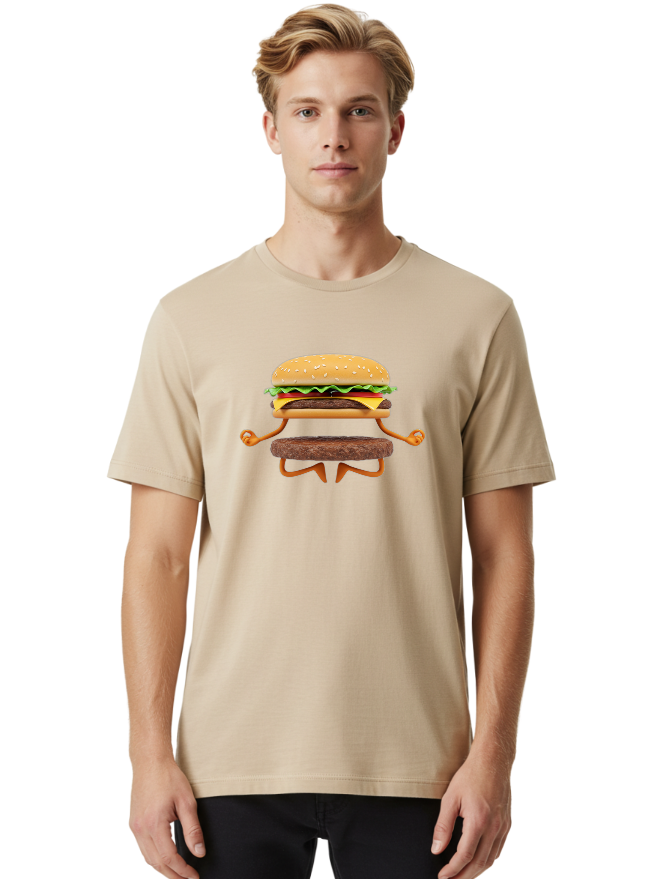 Cheeseburger-Man Men'S Graphic Tee, 100% Cotton, Comfortable Casual Summer Wear, Machine Washable, Vintage Camera, Old Camera, Antique Camera, Black Camera, Classic Photography, Photography Equipment, Nostalgic Device, Film Camera, Camera Art Bao215
