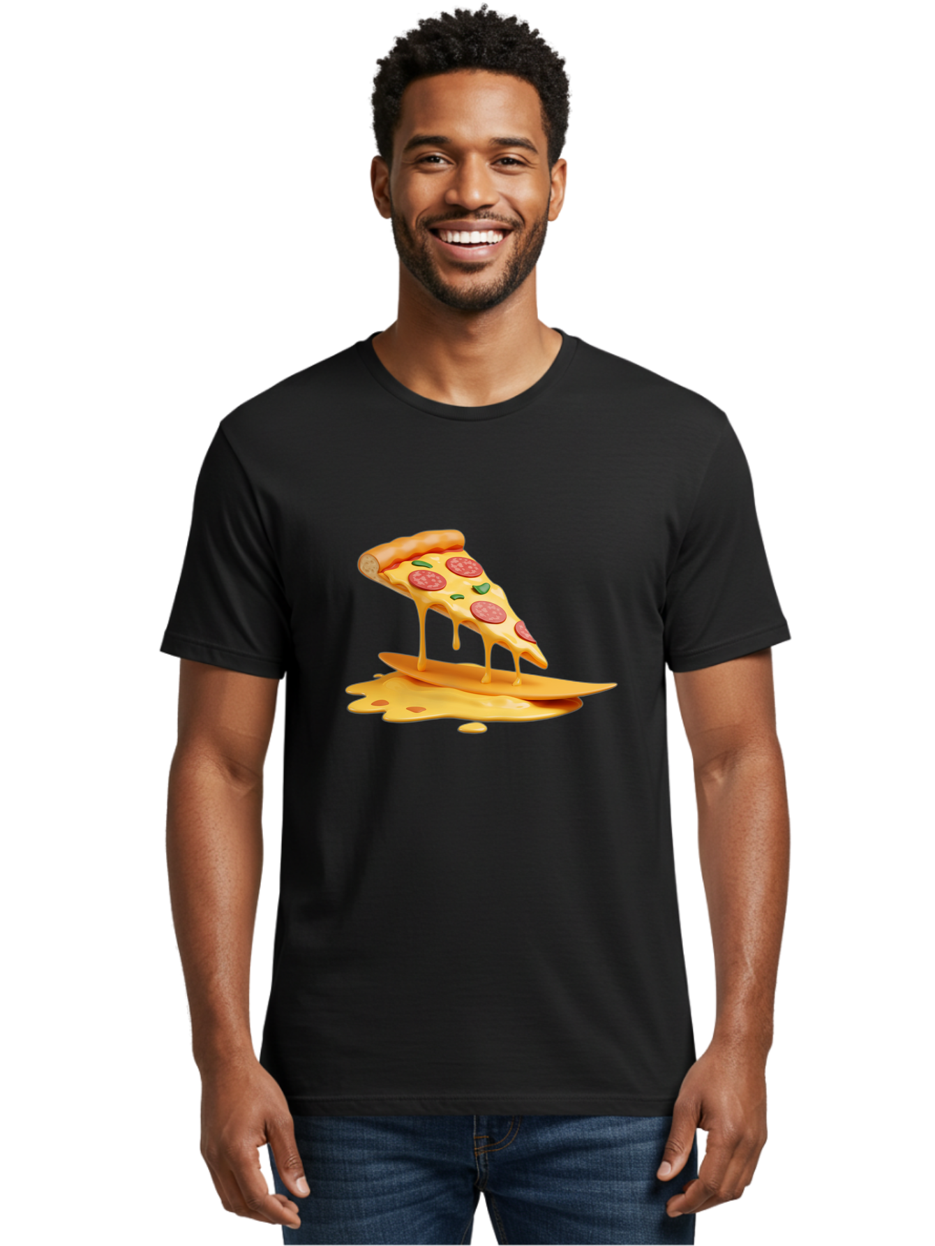 Cheesy-Pizza-Slice Men'S Graphic Tee, 100% Cotton, Comfortable Casual Summer Wear, Machine Washable, Vintage Camera, Old Camera, Antique Camera, Black Camera, Classic Photography, Photography Equipment, Nostalgic Device, Film Camera, Bao217
