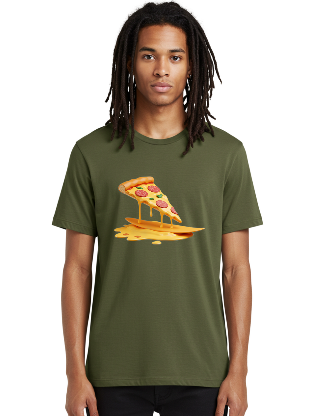 Cheesy-Pizza-Slice Men'S Graphic Tee, 100% Cotton, Comfortable Casual Summer Wear, Machine Washable, Vintage Camera, Old Camera, Antique Camera, Black Camera, Classic Photography, Photography Equipment, Nostalgic Device, Film Camera, Bao217