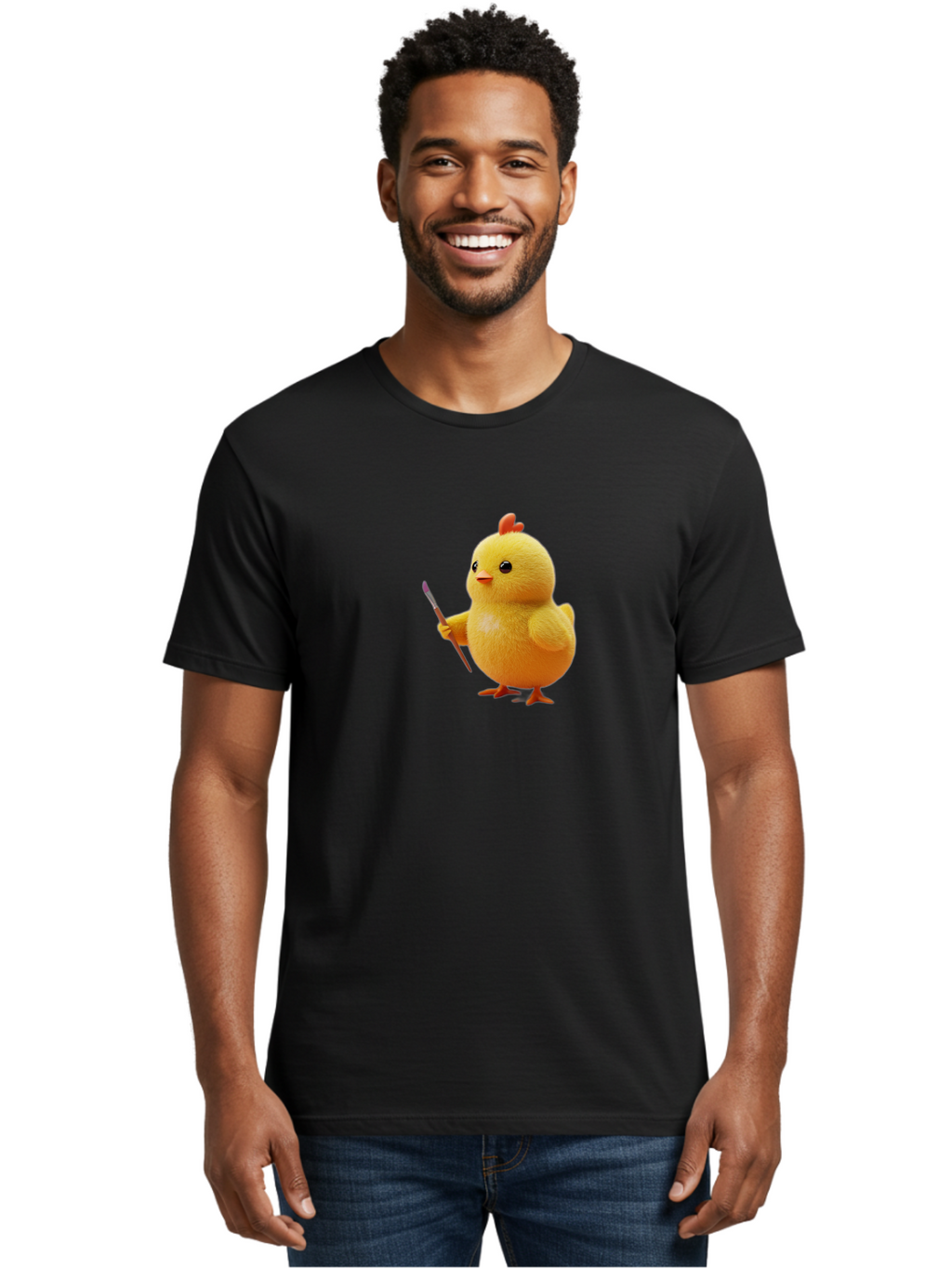 Chick-With-Paintbrush Men'S Graphic Tee, 100% Cotton, Comfortable Casual Summer Wear, Machine Washable, Vintage Camera, Old Camera, Antique Camera, Black Camera, Classic Photography, Photography Equipment, Nostalgic Device, Film Camera, Bao221