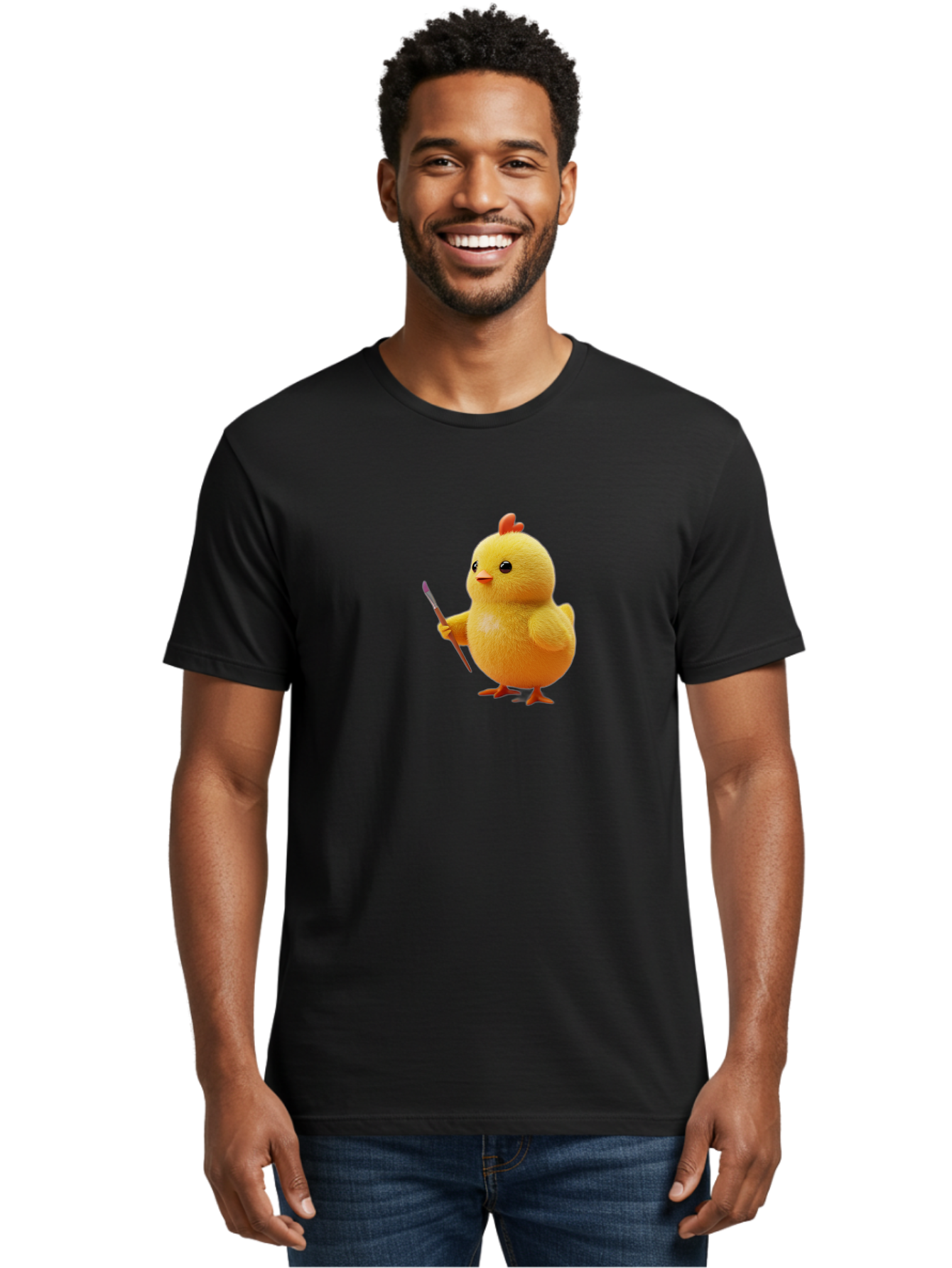 Chick-With-Paintbrush Men'S Graphic Tee, 100% Cotton, Comfortable Casual Summer Wear, Machine Washable, Vintage Camera, Old Camera, Antique Camera, Black Camera, Classic Photography, Photography Equipment, Nostalgic Device, Film Camera, Bao221