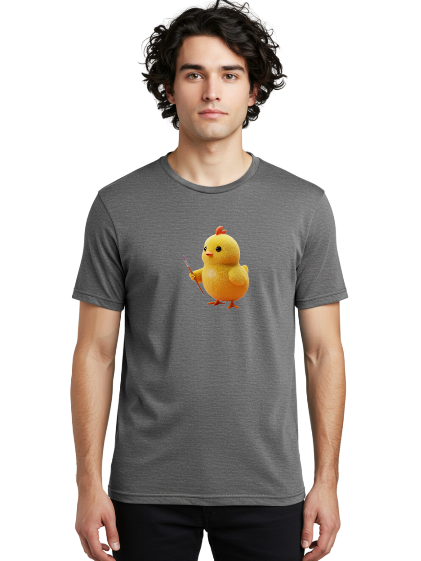 Chick-With-Paintbrush Men'S Graphic Tee, 100% Cotton, Comfortable Casual Summer Wear, Machine Washable, Vintage Camera, Old Camera, Antique Camera, Black Camera, Classic Photography, Photography Equipment, Nostalgic Device, Film Camera, Bao221