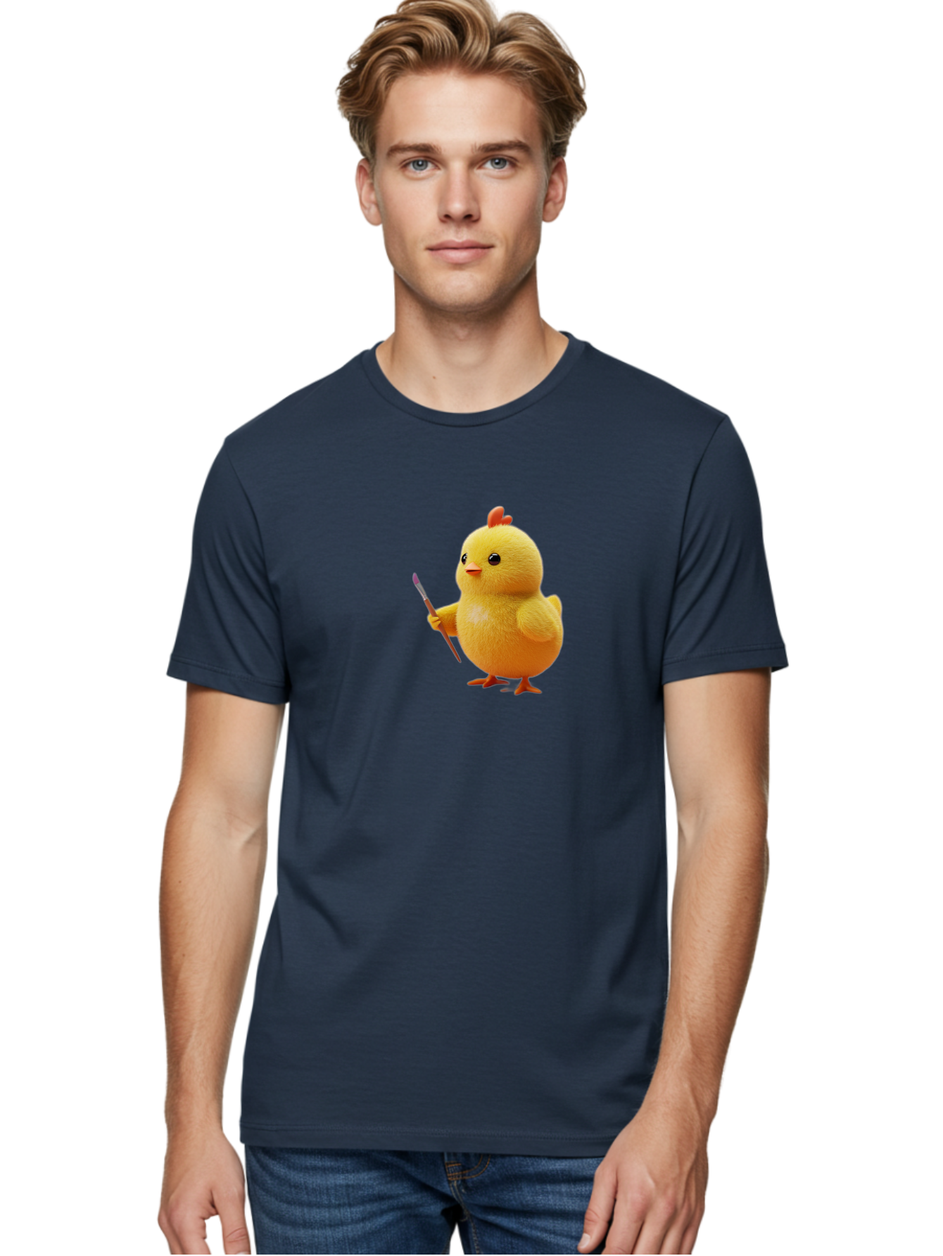 Chick-With-Paintbrush Men'S Graphic Tee, 100% Cotton, Comfortable Casual Summer Wear, Machine Washable, Vintage Camera, Old Camera, Antique Camera, Black Camera, Classic Photography, Photography Equipment, Nostalgic Device, Film Camera, Bao221