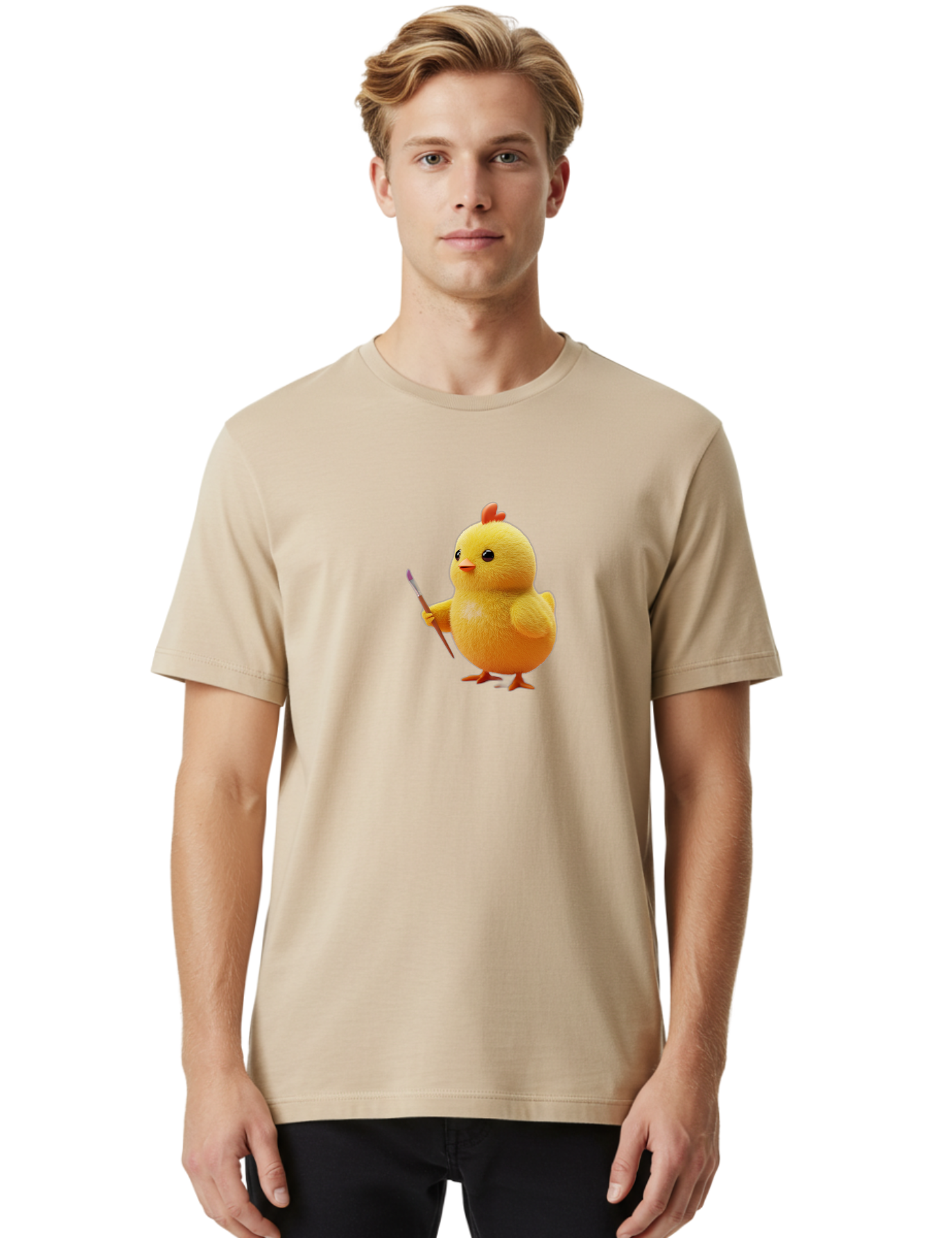 Chick-With-Paintbrush Men'S Graphic Tee, 100% Cotton, Comfortable Casual Summer Wear, Machine Washable, Vintage Camera, Old Camera, Antique Camera, Black Camera, Classic Photography, Photography Equipment, Nostalgic Device, Film Camera, Bao221