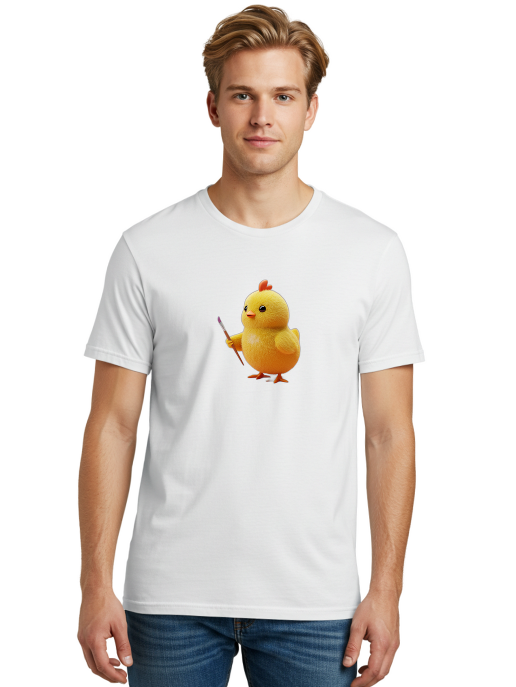 Chick-With-Paintbrush Men'S Graphic Tee, 100% Cotton, Comfortable Casual Summer Wear, Machine Washable, Vintage Camera, Old Camera, Antique Camera, Black Camera, Classic Photography, Photography Equipment, Nostalgic Device, Film Camera, Bao221