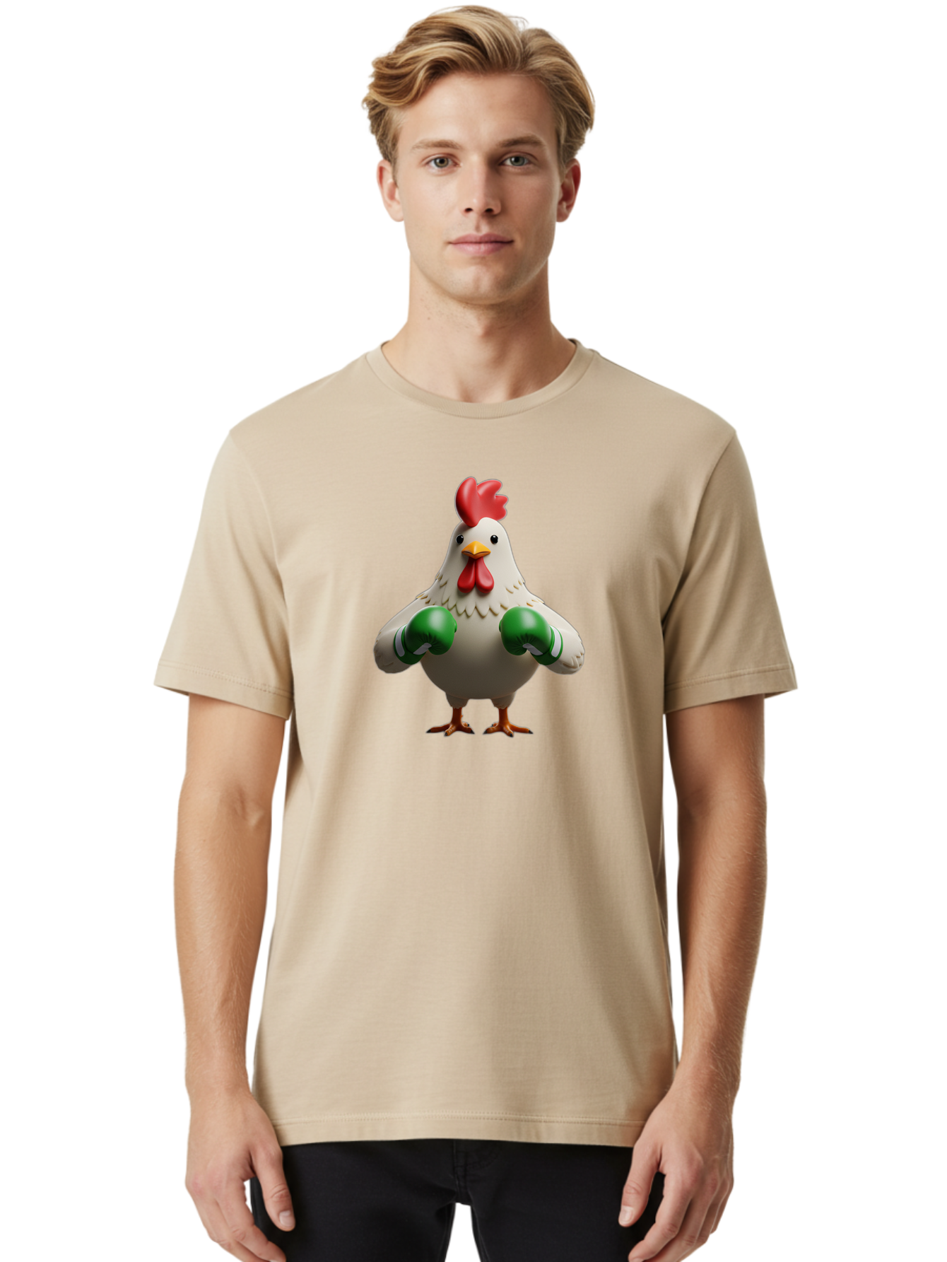 Chicken-With-Boxing-Gloves Men'S Graphic Tee, 100% Cotton, Comfortable Casual Summer Wear, Machine Washable, Vintage Camera, Old Camera, Antique Camera, Black Camera, Classic Photography, Photography Equipment, Nostalgic Device, Film Camera, Bao223