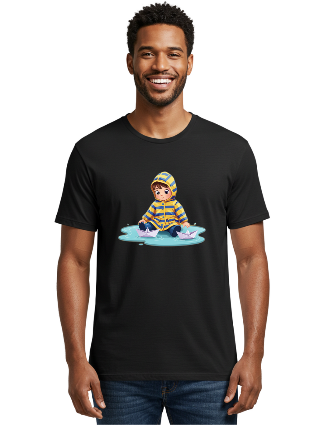 Child-With-Paper-Boats Men'S Graphic Tee, 100% Cotton, Comfortable Casual Summer Wear, Machine Washable, Vintage Camera, Old Camera, Antique Camera, Black Camera, Classic Photography, Photography Equipment, Nostalgic Device, Film Camera, Bao225