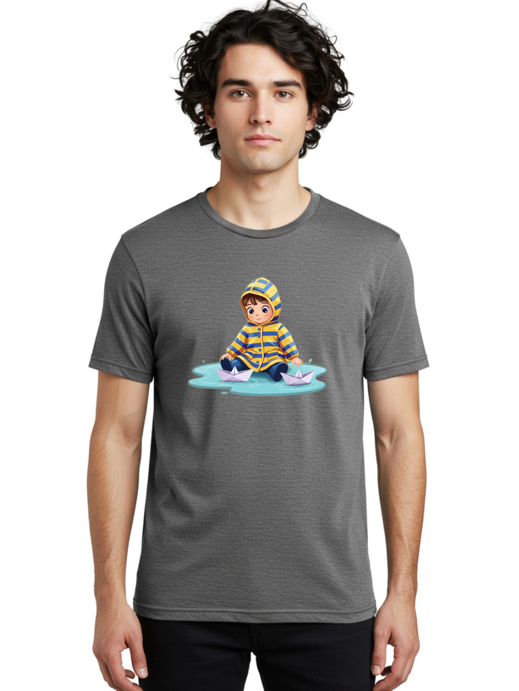 Child-With-Paper-Boats Men'S Graphic Tee, 100% Cotton, Comfortable Casual Summer Wear, Machine Washable, Vintage Camera, Old Camera, Antique Camera, Black Camera, Classic Photography, Photography Equipment, Nostalgic Device, Film Camera, Bao225