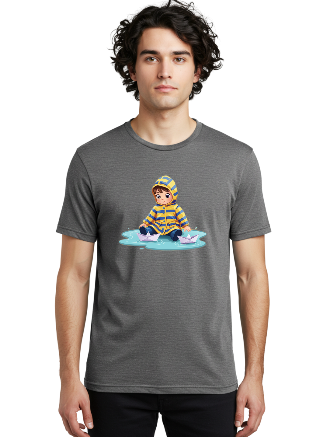 Child-With-Paper-Boats Men'S Graphic Tee, 100% Cotton, Comfortable Casual Summer Wear, Machine Washable, Vintage Camera, Old Camera, Antique Camera, Black Camera, Classic Photography, Photography Equipment, Nostalgic Device, Film Camera, Bao225