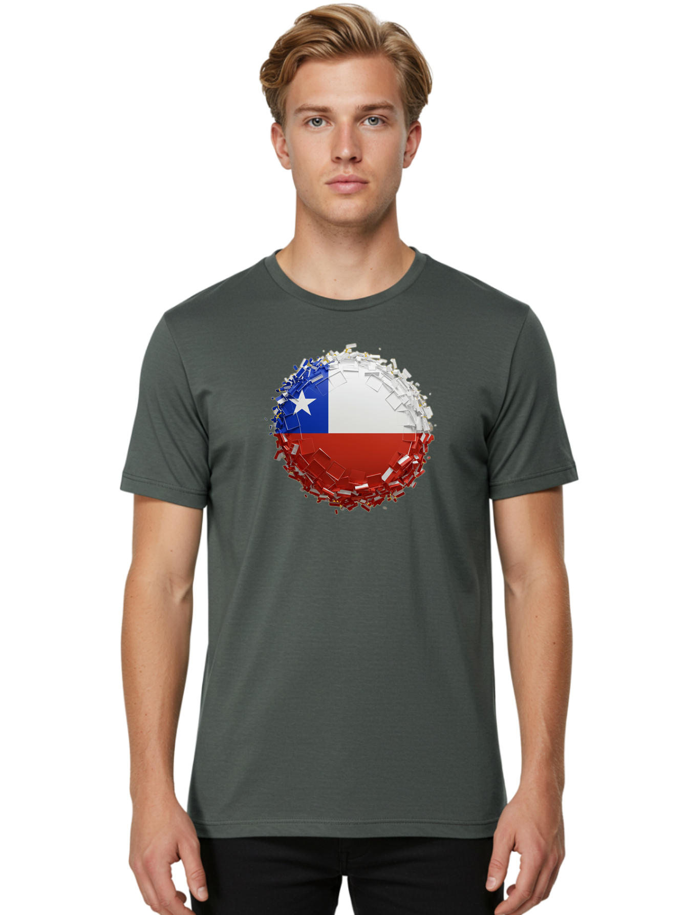 Chile-Flag Men'S Graphic Tee, 100% Cotton, Comfortable Casual Summer Wear, Machine Washable, Vintage Camera, Old Camera, Antique Camera, Black Camera, Classic Photography, Photography Equipment, Nostalgic Device, Film Camera, Camera Art Bao226