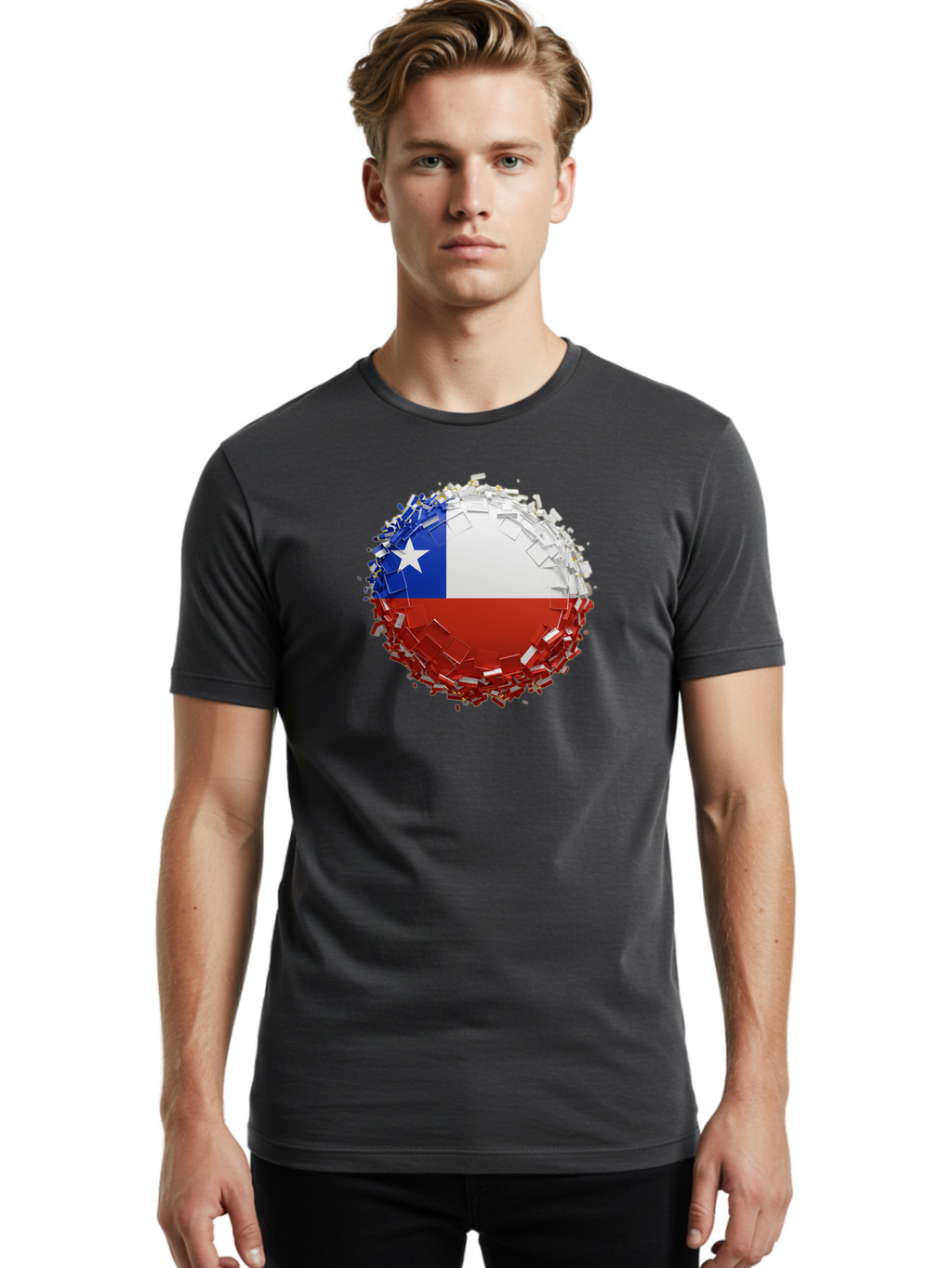 Chile-Flag Men'S Graphic Tee, 100% Cotton, Comfortable Casual Summer Wear, Machine Washable, Vintage Camera, Old Camera, Antique Camera, Black Camera, Classic Photography, Photography Equipment, Nostalgic Device, Film Camera, Camera Art Bao226