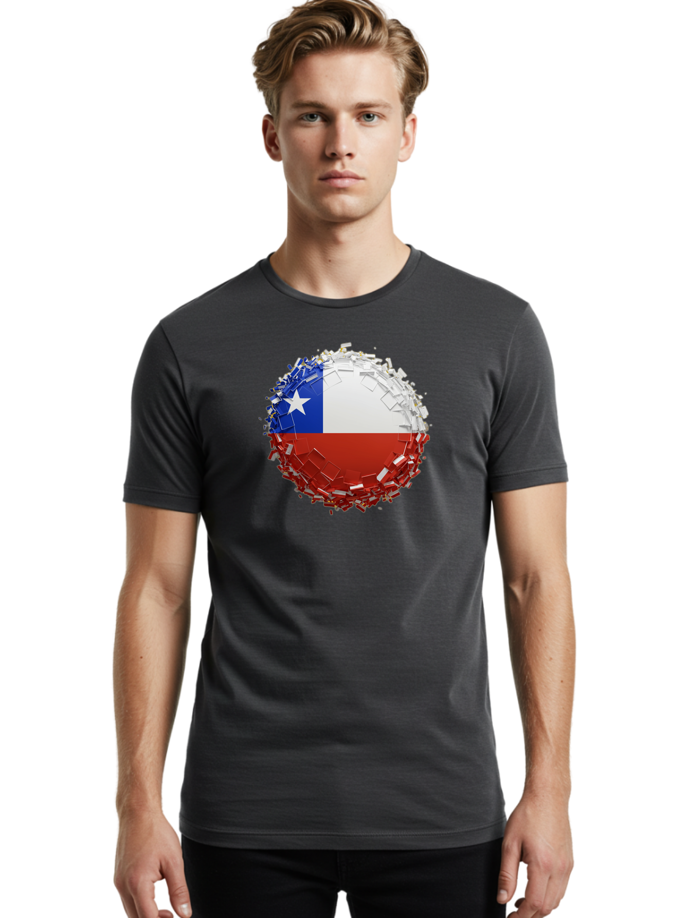 Chile-Flag Men'S Graphic Tee, 100% Cotton, Comfortable Casual Summer Wear, Machine Washable, Vintage Camera, Old Camera, Antique Camera, Black Camera, Classic Photography, Photography Equipment, Nostalgic Device, Film Camera, Camera Art Bao226