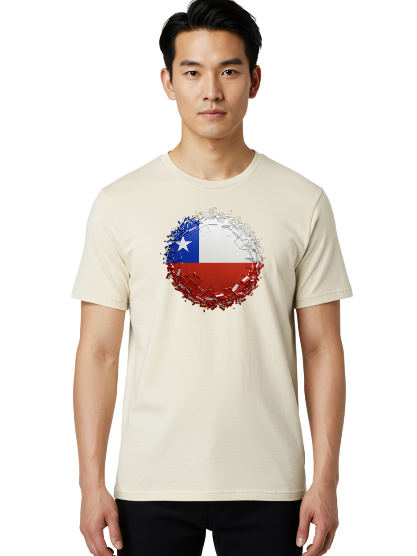 Chile-Flag Men'S Graphic Tee, 100% Cotton, Comfortable Casual Summer Wear, Machine Washable, Vintage Camera, Old Camera, Antique Camera, Black Camera, Classic Photography, Photography Equipment, Nostalgic Device, Film Camera, Camera Art Bao226