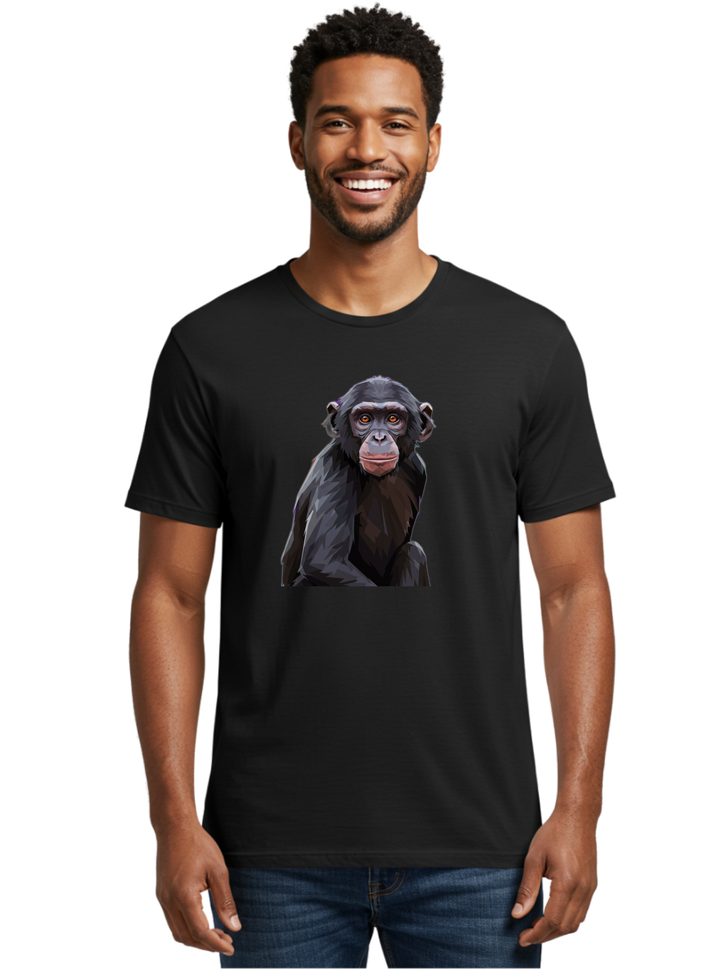 Chimpanzee Men'S Graphic Tee, 100% Cotton, Comfortable Casual Summer Wear, Machine Washable, Vintage Camera, Old Camera, Antique Camera, Black Camera, Classic Photography, Photography Equipment, Nostalgic Device, Film Camera, Camera Art Bao227
