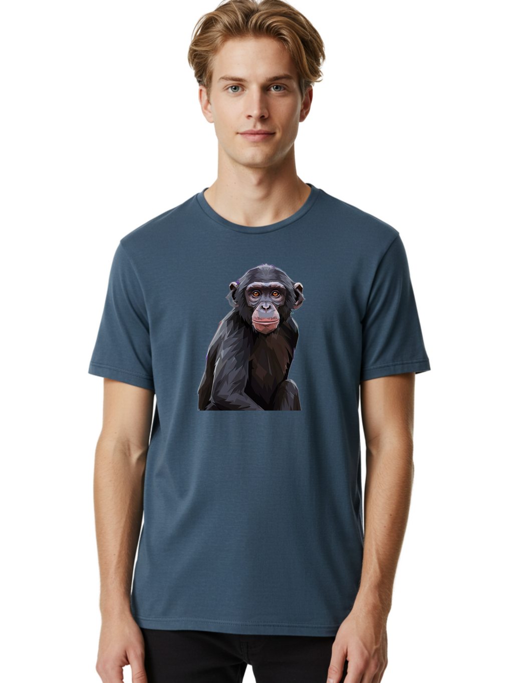 Chimpanzee Men'S Graphic Tee, 100% Cotton, Comfortable Casual Summer Wear, Machine Washable, Vintage Camera, Old Camera, Antique Camera, Black Camera, Classic Photography, Photography Equipment, Nostalgic Device, Film Camera, Camera Art Bao227