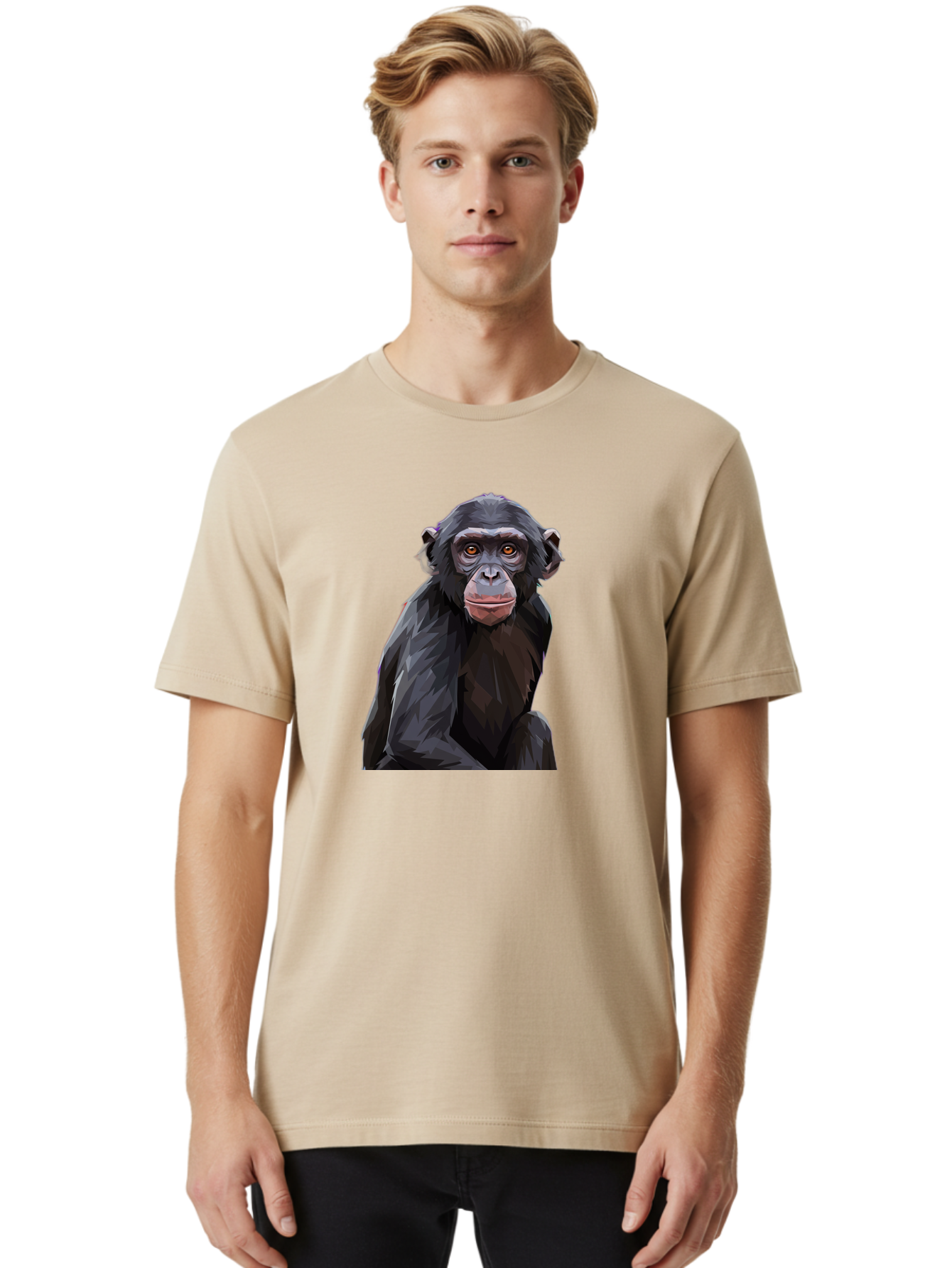 Chimpanzee Men'S Graphic Tee, 100% Cotton, Comfortable Casual Summer Wear, Machine Washable, Vintage Camera, Old Camera, Antique Camera, Black Camera, Classic Photography, Photography Equipment, Nostalgic Device, Film Camera, Camera Art Bao227