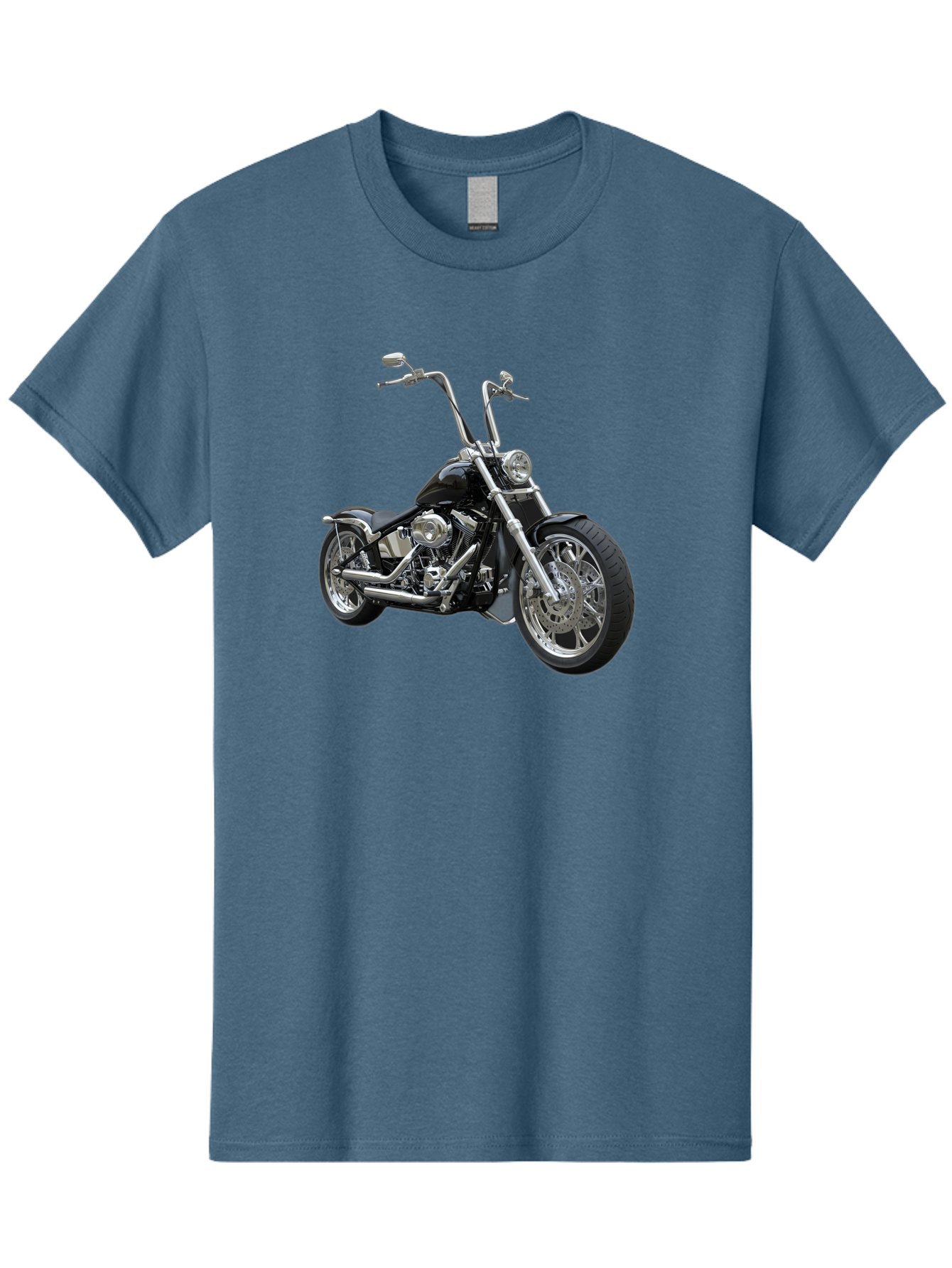 Chopper-Motorcycle-1 Men'S Graphic Tee, 100% Cotton, Comfortable Casual Summer Wear, Machine Washable, Vintage Camera, Old Camera, Antique Camera, Black Camera, Classic Photography, Photography Equipment, Nostalgic Device, Film Camera, Bao229