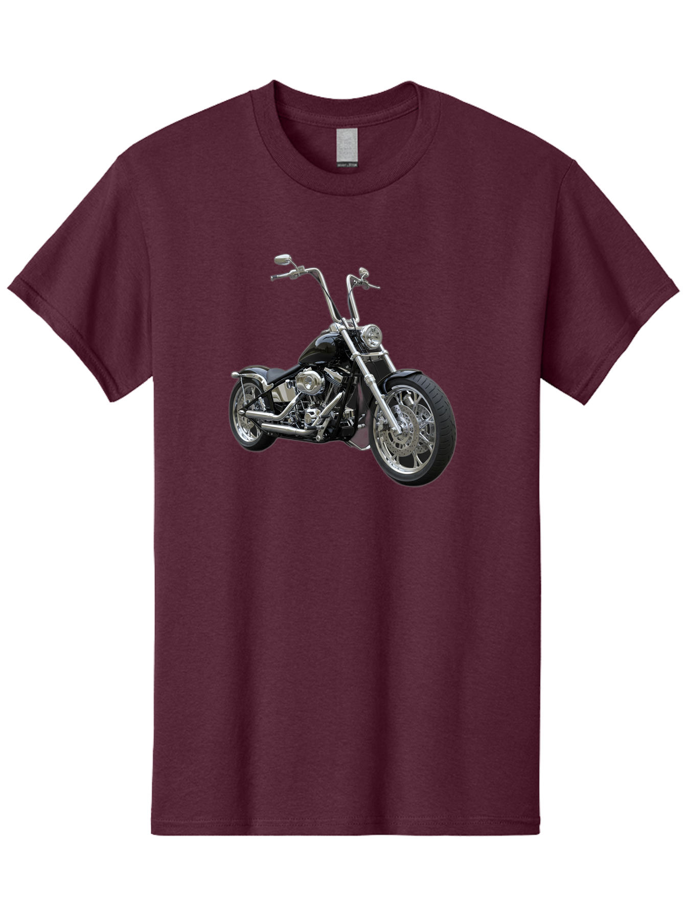 Chopper-Motorcycle-1 Men'S Graphic Tee, 100% Cotton, Comfortable Casual Summer Wear, Machine Washable, Vintage Camera, Old Camera, Antique Camera, Black Camera, Classic Photography, Photography Equipment, Nostalgic Device, Film Camera, Bao229