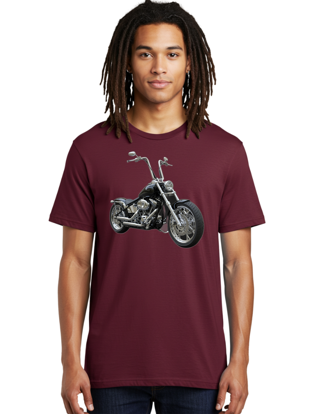 Chopper-Motorcycle-1 Men'S Graphic Tee, 100% Cotton, Comfortable Casual Summer Wear, Machine Washable, Vintage Camera, Old Camera, Antique Camera, Black Camera, Classic Photography, Photography Equipment, Nostalgic Device, Film Camera, Bao229