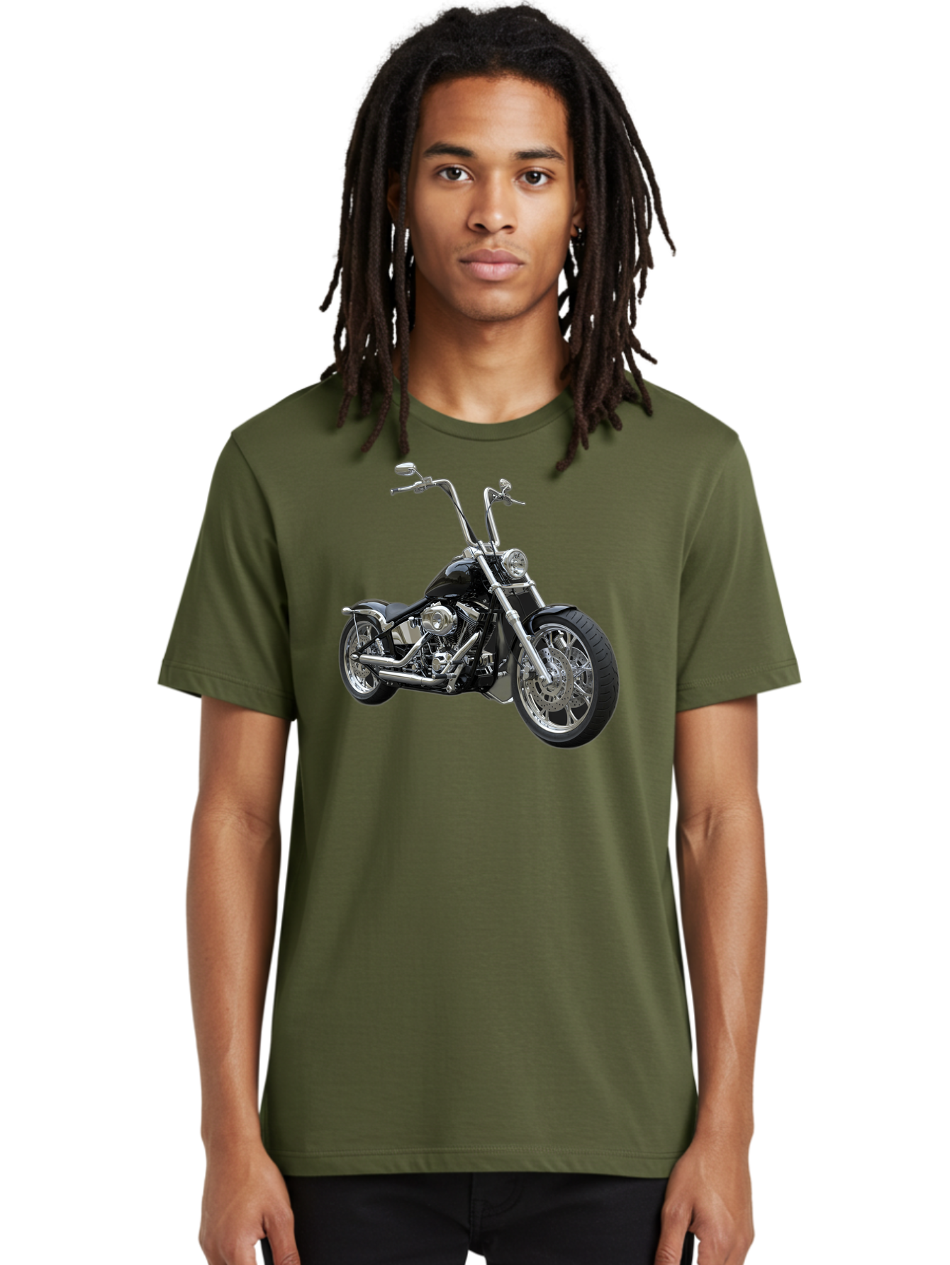 Chopper-Motorcycle-1 Men'S Graphic Tee, 100% Cotton, Comfortable Casual Summer Wear, Machine Washable, Vintage Camera, Old Camera, Antique Camera, Black Camera, Classic Photography, Photography Equipment, Nostalgic Device, Film Camera, Bao229