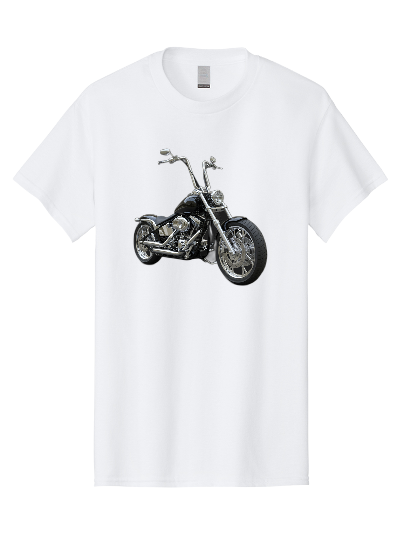 Chopper-Motorcycle-1 Men'S Graphic Tee, 100% Cotton, Comfortable Casual Summer Wear, Machine Washable, Vintage Camera, Old Camera, Antique Camera, Black Camera, Classic Photography, Photography Equipment, Nostalgic Device, Film Camera, Bao229