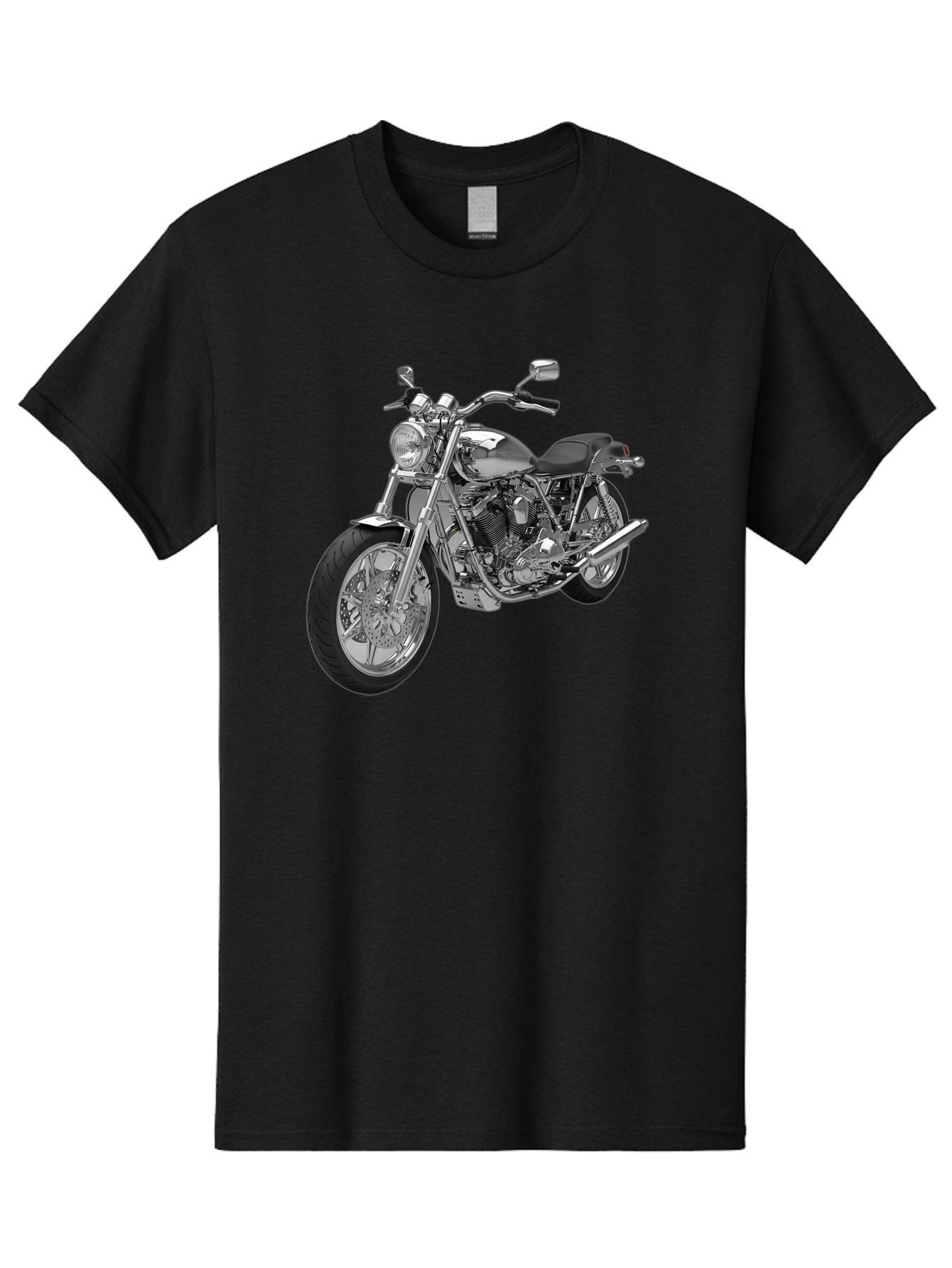 Chopper-Motorcycle-2 Men'S Graphic Tee, 100% Cotton, Comfortable Casual Summer Wear, Machine Washable, Vintage Camera, Old Camera, Antique Camera, Black Camera, Classic Photography, Photography Equipment, Nostalgic Device, Film Camera, Bao230