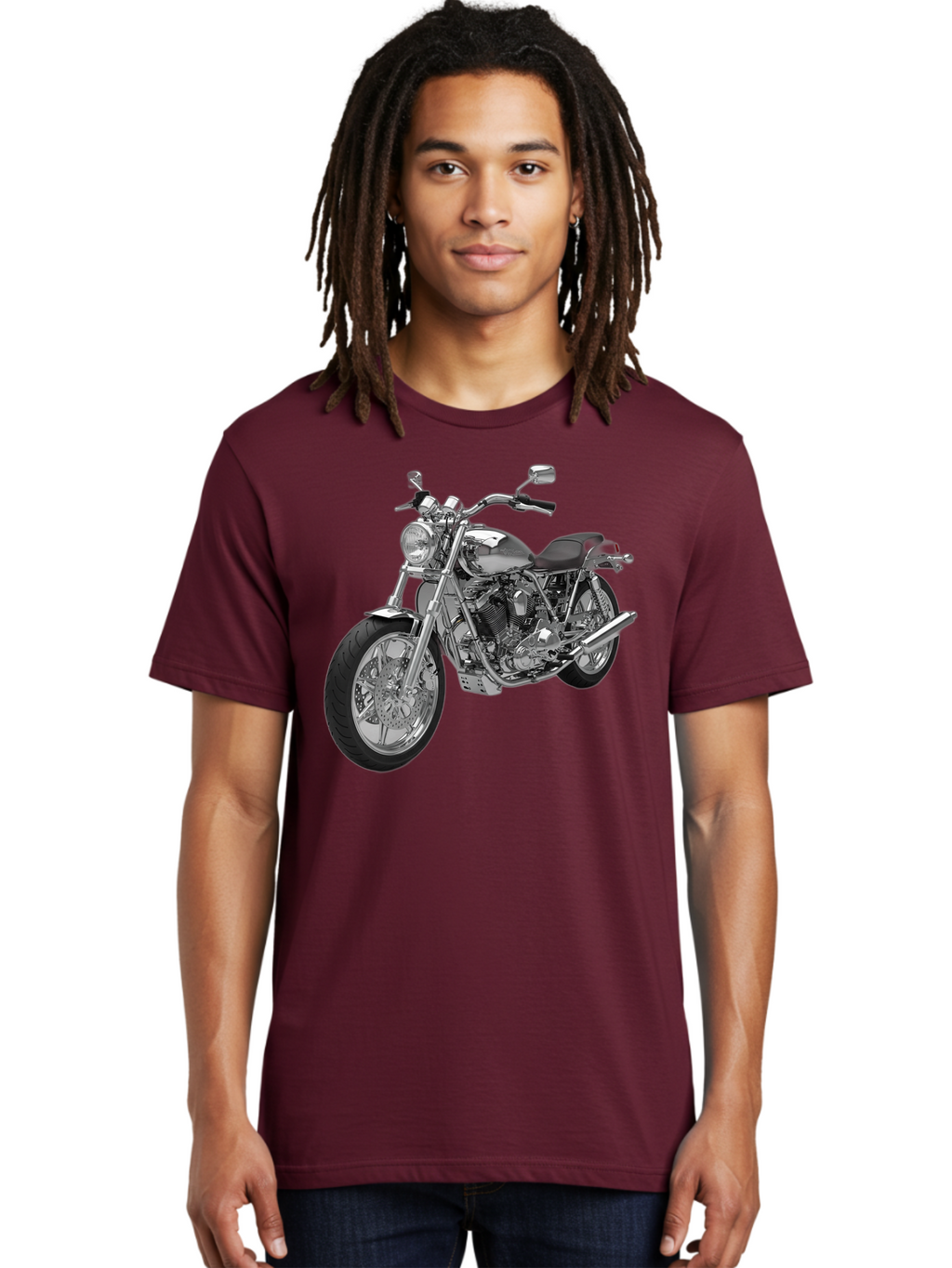 Chopper-Motorcycle-2 Men'S Graphic Tee, 100% Cotton, Comfortable Casual Summer Wear, Machine Washable, Vintage Camera, Old Camera, Antique Camera, Black Camera, Classic Photography, Photography Equipment, Nostalgic Device, Film Camera, Bao230