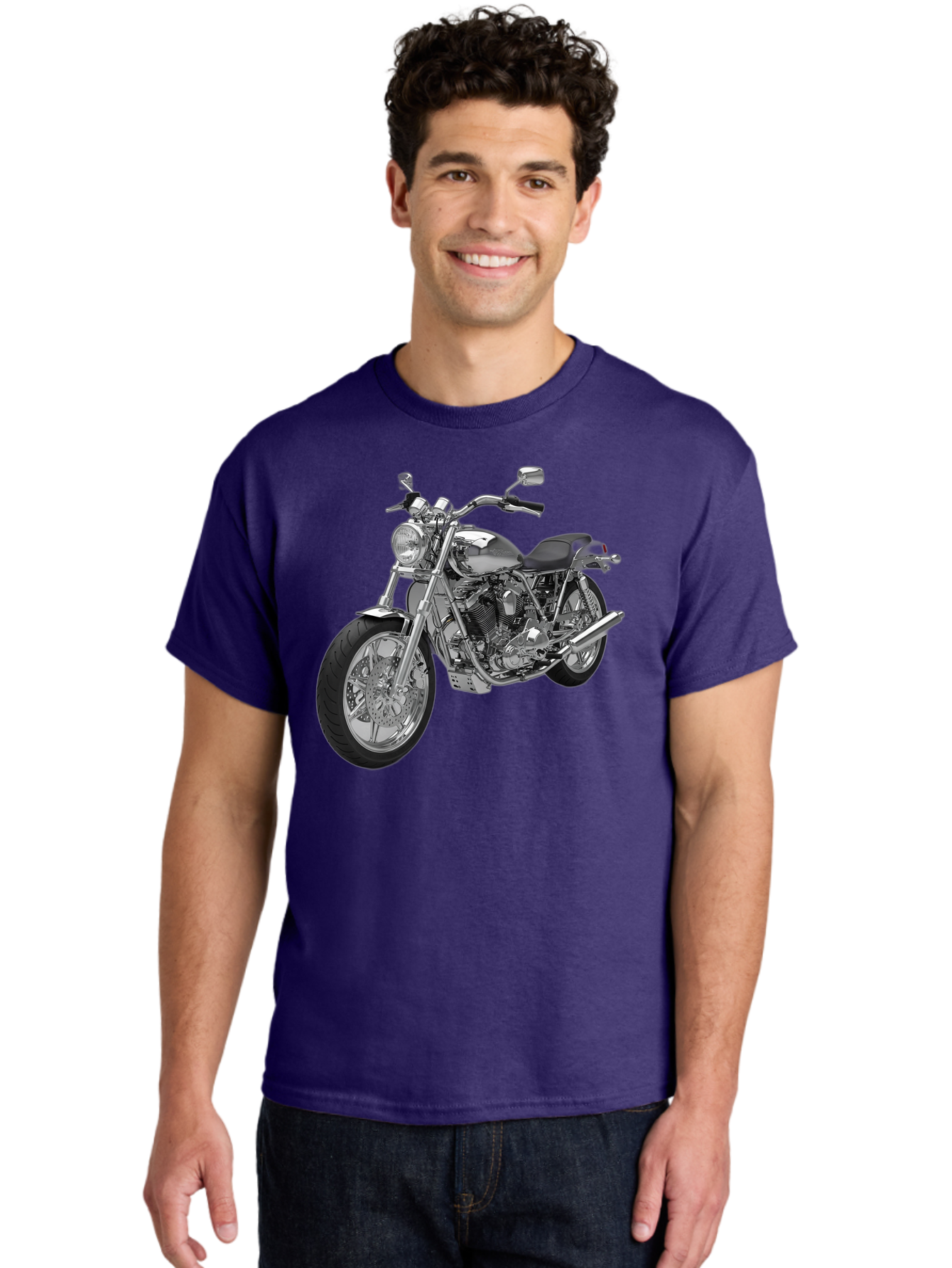 Chopper-Motorcycle-2 Men'S Graphic Tee, 100% Cotton, Comfortable Casual Summer Wear, Machine Washable, Vintage Camera, Old Camera, Antique Camera, Black Camera, Classic Photography, Photography Equipment, Nostalgic Device, Film Camera, Bao230