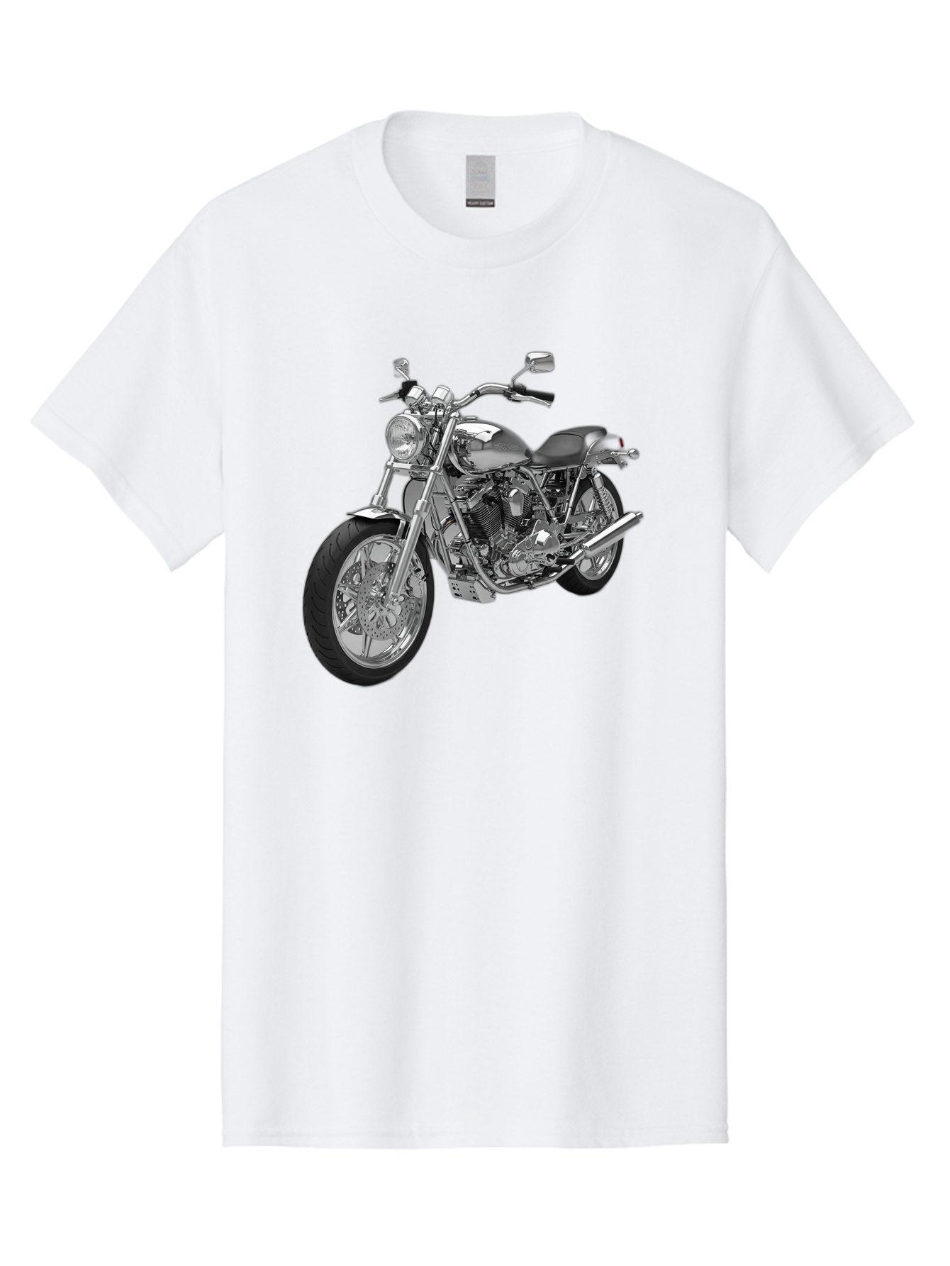 Chopper-Motorcycle-2 Men'S Graphic Tee, 100% Cotton, Comfortable Casual Summer Wear, Machine Washable, Vintage Camera, Old Camera, Antique Camera, Black Camera, Classic Photography, Photography Equipment, Nostalgic Device, Film Camera, Bao230