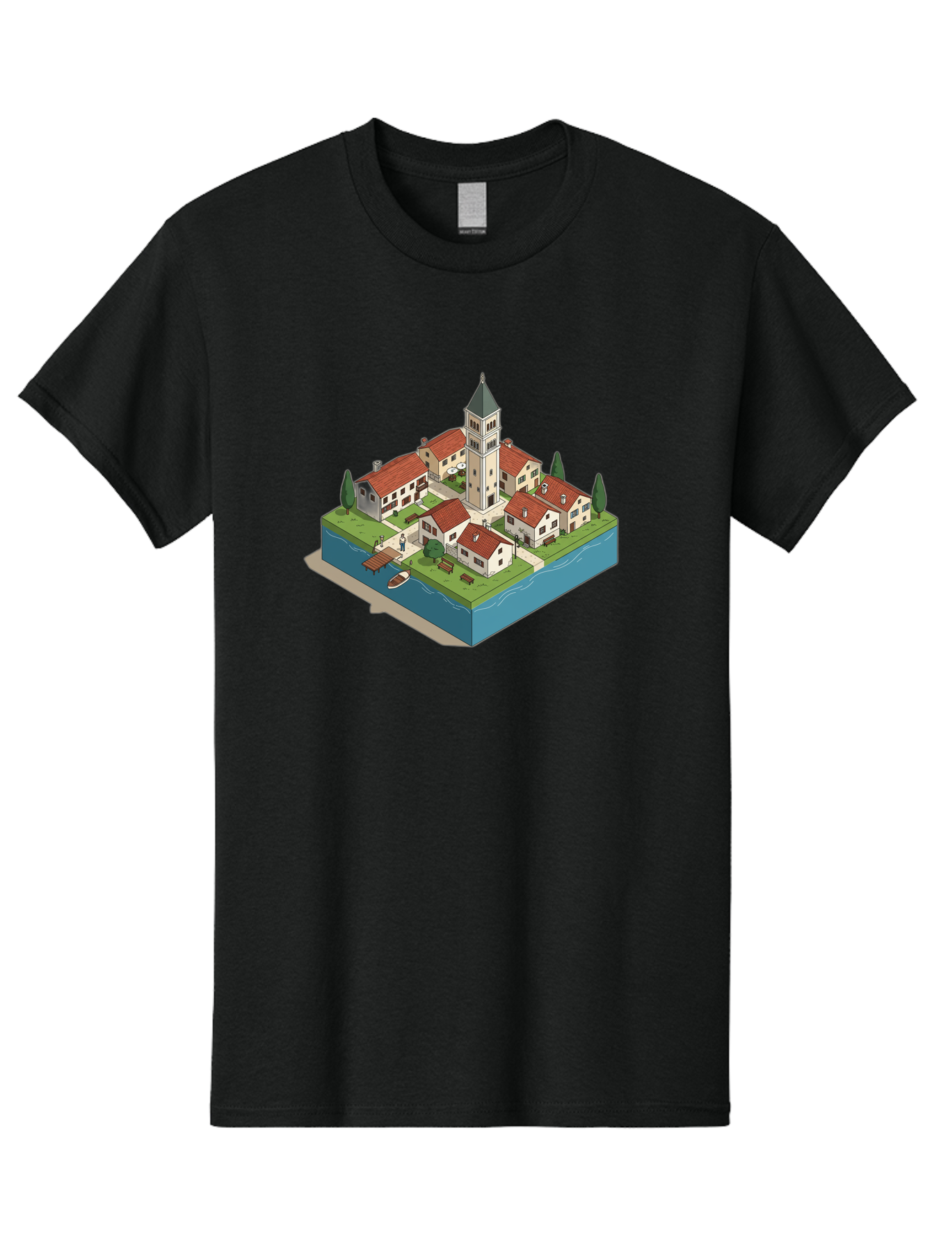 Church-Village Men'S Graphic Tee, 100% Cotton, Comfortable Casual Summer Wear, Machine Washable, Vintage Camera, Old Camera, Antique Camera, Black Camera, Classic Photography, Photography Equipment, Nostalgic Device, Film Camera, Camera Art Bao232