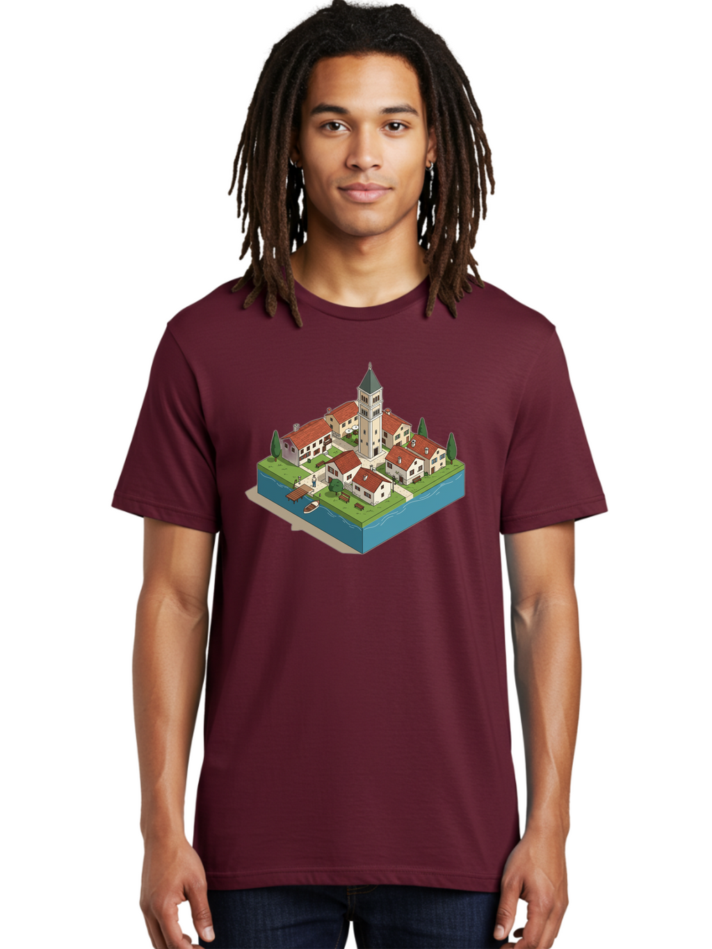 Church-Village Men'S Graphic Tee, 100% Cotton, Comfortable Casual Summer Wear, Machine Washable, Vintage Camera, Old Camera, Antique Camera, Black Camera, Classic Photography, Photography Equipment, Nostalgic Device, Film Camera, Camera Art Bao232