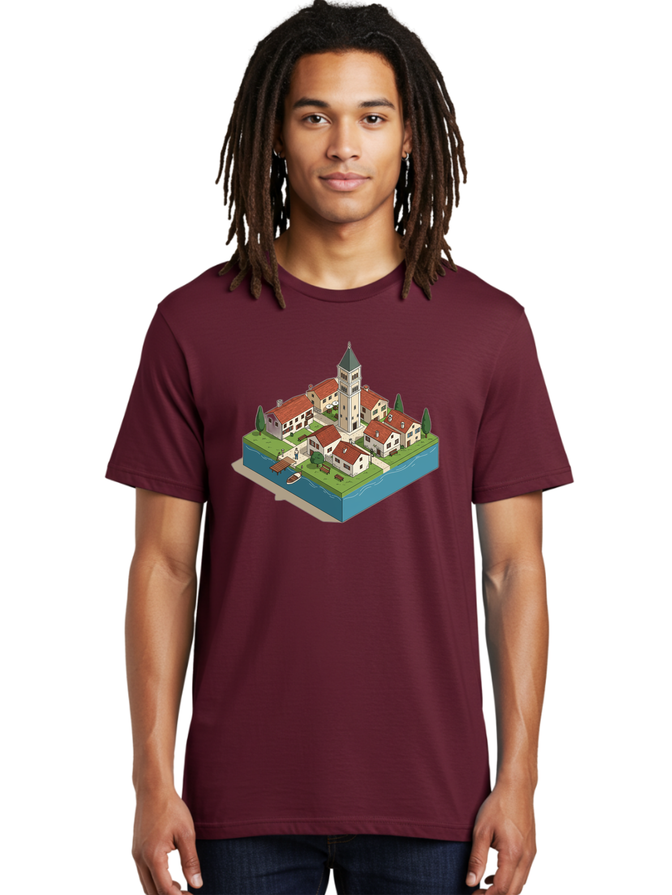 Church-Village Men'S Graphic Tee, 100% Cotton, Comfortable Casual Summer Wear, Machine Washable, Vintage Camera, Old Camera, Antique Camera, Black Camera, Classic Photography, Photography Equipment, Nostalgic Device, Film Camera, Camera Art Bao232