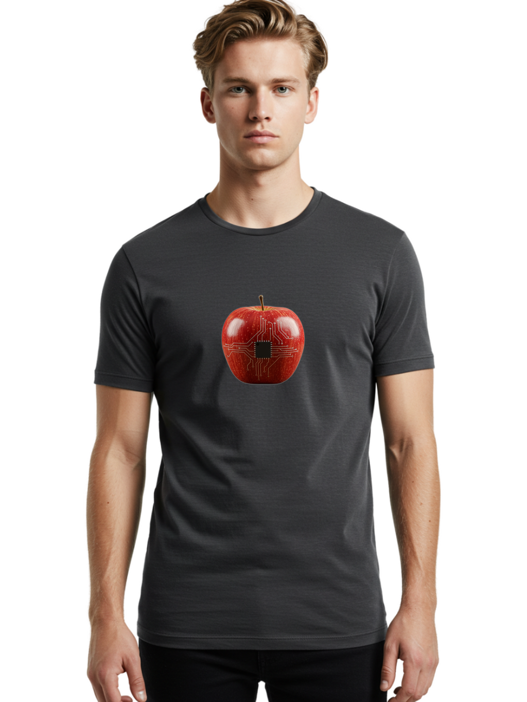 Circuit-Apple Men'S Graphic Tee, 100% Cotton, Comfortable Casual Summer Wear, Machine Washable, Vintage Camera, Old Camera, Antique Camera, Black Camera, Classic Photography, Photography Equipment, Nostalgic Device, Film Camera, Camera Art Bao233