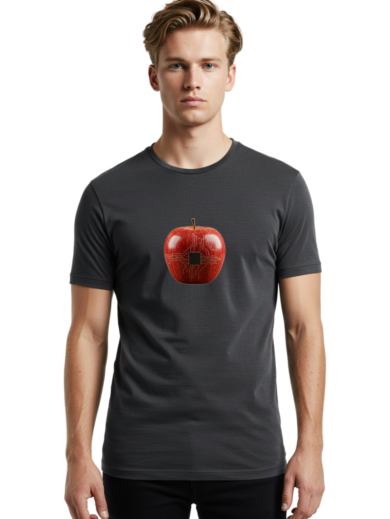 Circuit-Apple Men'S Graphic Tee, 100% Cotton, Comfortable Casual Summer Wear, Machine Washable, Vintage Camera, Old Camera, Antique Camera, Black Camera, Classic Photography, Photography Equipment, Nostalgic Device, Film Camera, Camera Art Bao233