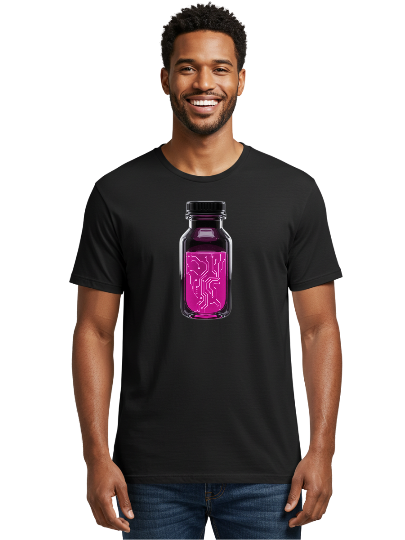 Circuit-Board-Bottle Men'S Graphic Tee, 100% Cotton, Comfortable Casual Summer Wear, Machine Washable, Vintage Camera, Old Camera, Antique Camera, Black Camera, Classic Photography, Photography Equipment, Nostalgic Device, Film Camera, Bao234
