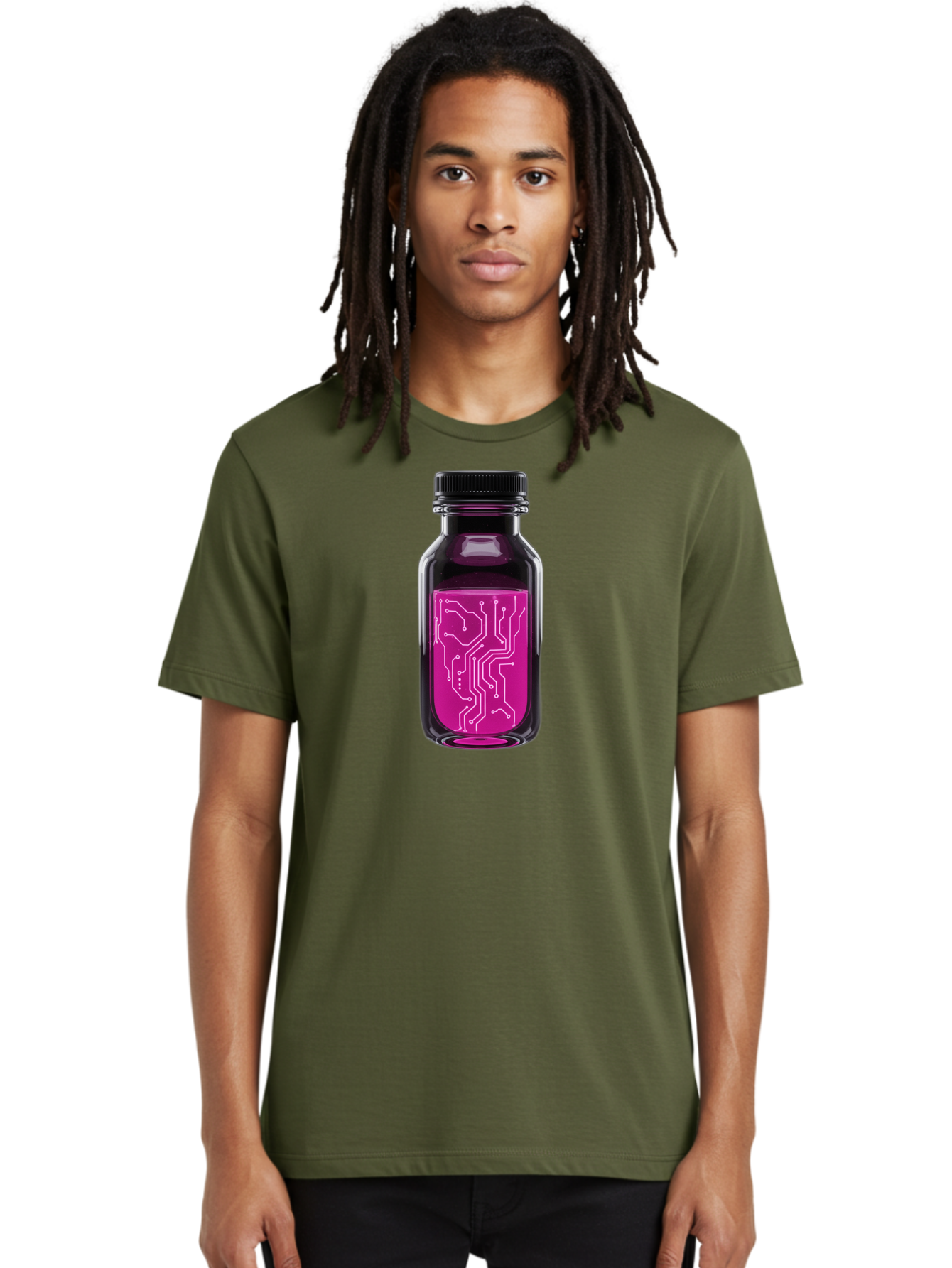 Circuit-Board-Bottle Men'S Graphic Tee, 100% Cotton, Comfortable Casual Summer Wear, Machine Washable, Vintage Camera, Old Camera, Antique Camera, Black Camera, Classic Photography, Photography Equipment, Nostalgic Device, Film Camera, Bao234