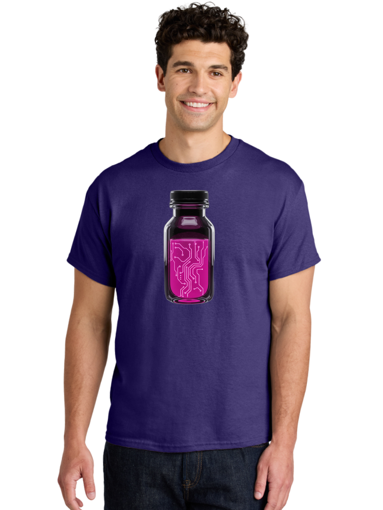 Circuit-Board-Bottle Men'S Graphic Tee, 100% Cotton, Comfortable Casual Summer Wear, Machine Washable, Vintage Camera, Old Camera, Antique Camera, Black Camera, Classic Photography, Photography Equipment, Nostalgic Device, Film Camera, Bao234