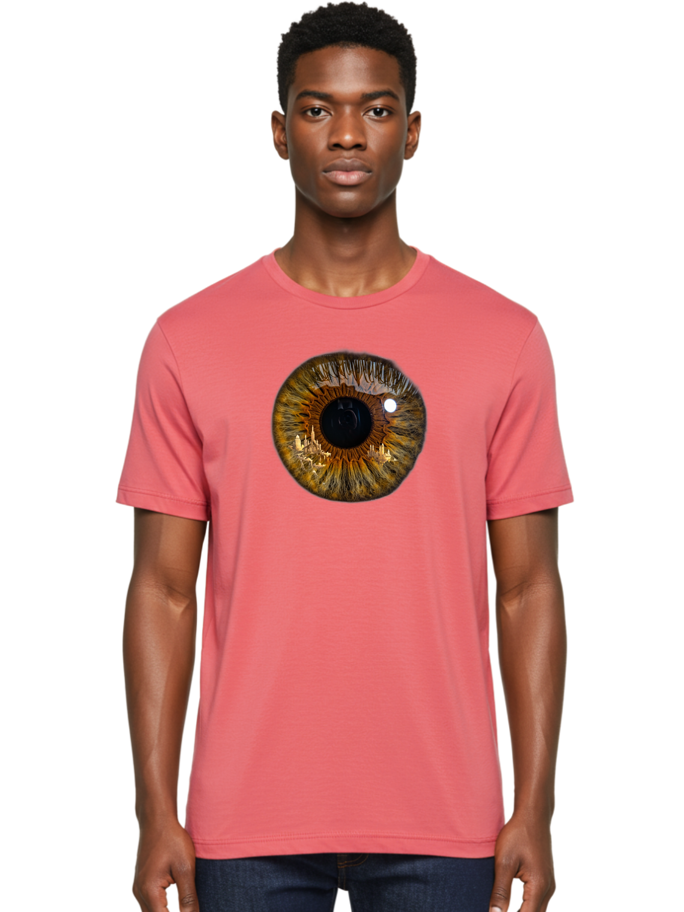 City-In-Eye Men'S Graphic Tee, 100% Cotton, Comfortable Casual Summer Wear, Machine Washable, Vintage Camera, Old Camera, Antique Camera, Black Camera, Classic Photography, Photography Equipment, Nostalgic Device, Film Camera, Camera Art Bao235