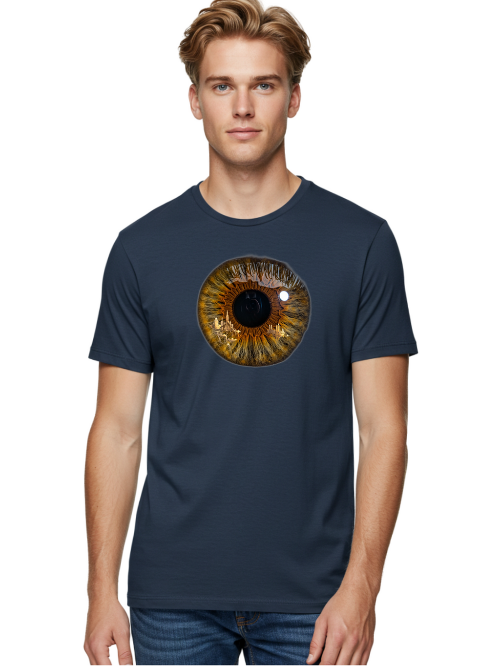 City-In-Eye Men'S Graphic Tee, 100% Cotton, Comfortable Casual Summer Wear, Machine Washable, Vintage Camera, Old Camera, Antique Camera, Black Camera, Classic Photography, Photography Equipment, Nostalgic Device, Film Camera, Camera Art Bao235