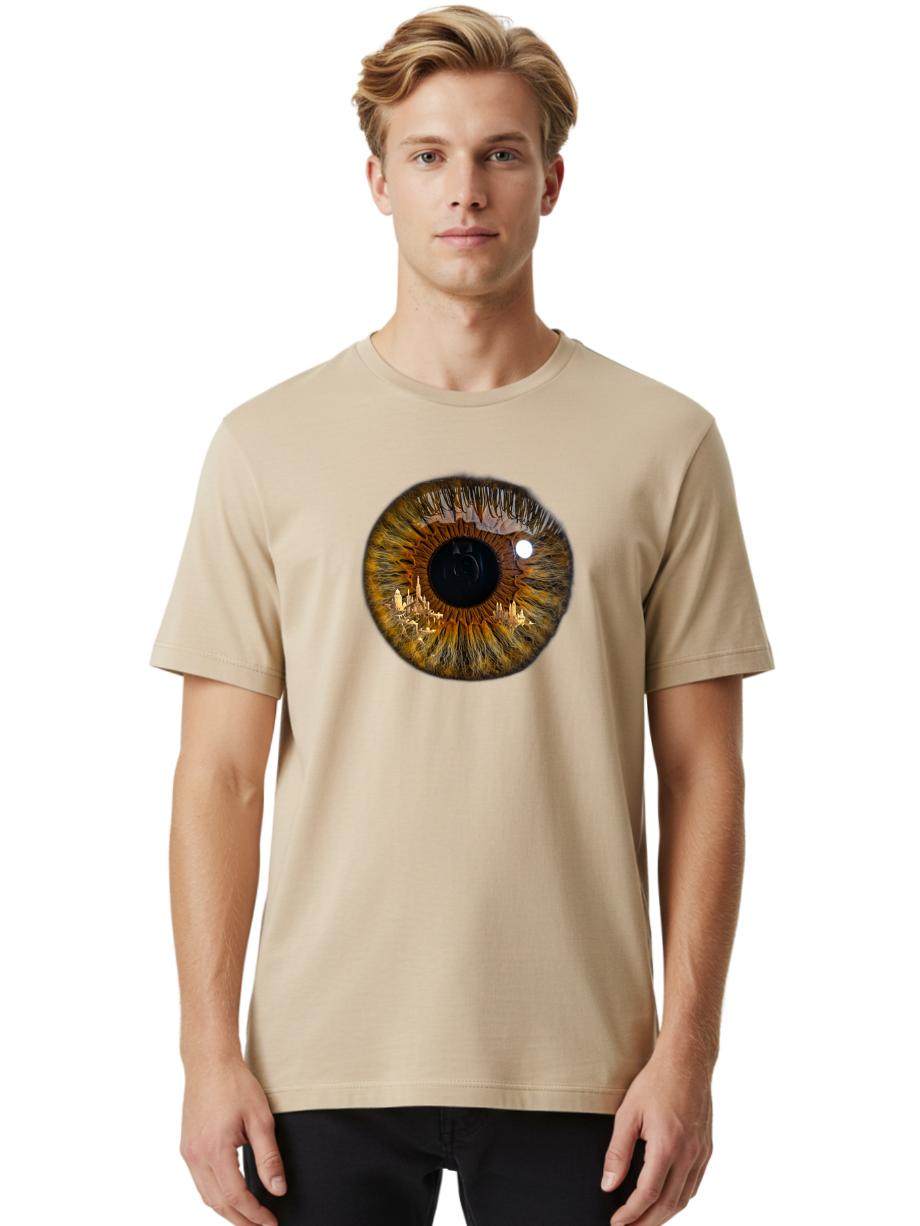 City-In-Eye Men'S Graphic Tee, 100% Cotton, Comfortable Casual Summer Wear, Machine Washable, Vintage Camera, Old Camera, Antique Camera, Black Camera, Classic Photography, Photography Equipment, Nostalgic Device, Film Camera, Camera Art Bao235