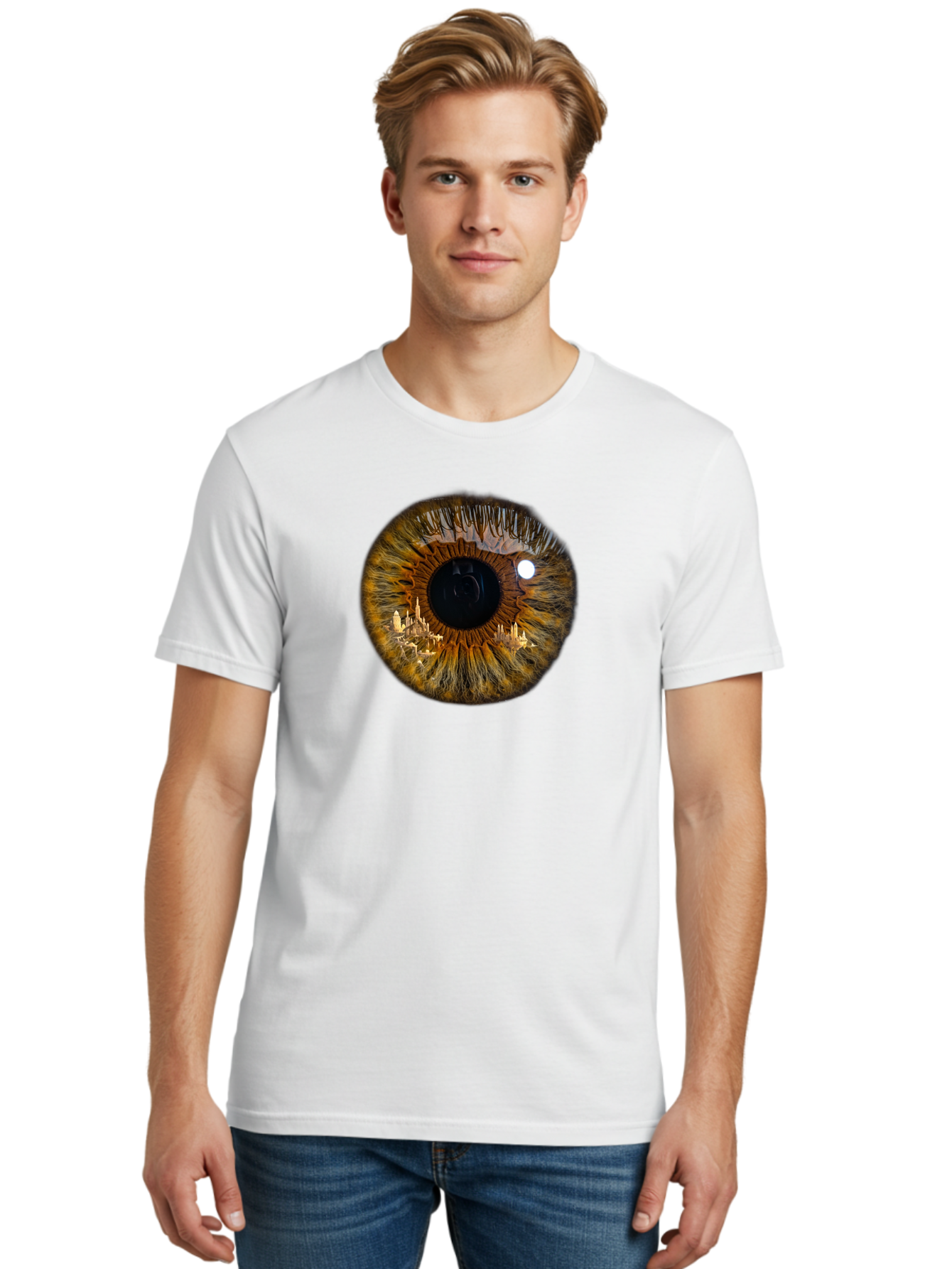 City-In-Eye Men'S Graphic Tee, 100% Cotton, Comfortable Casual Summer Wear, Machine Washable, Vintage Camera, Old Camera, Antique Camera, Black Camera, Classic Photography, Photography Equipment, Nostalgic Device, Film Camera, Camera Art Bao235