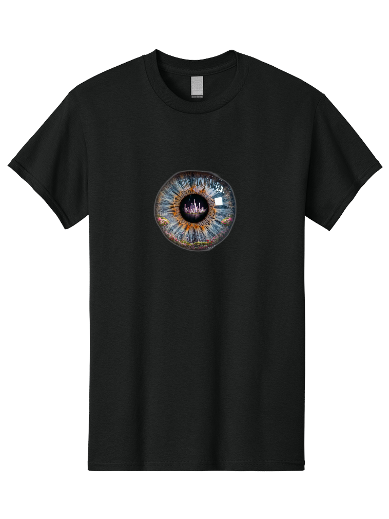 City-Skyline-Eye Men'S Graphic Tee, 100% Cotton, Comfortable Casual Summer Wear, Machine Washable, Vintage Camera, Old Camera, Antique Camera, Black Camera, Classic Photography, Photography Equipment, Nostalgic Device, Film Camera, Camera Art Bao236