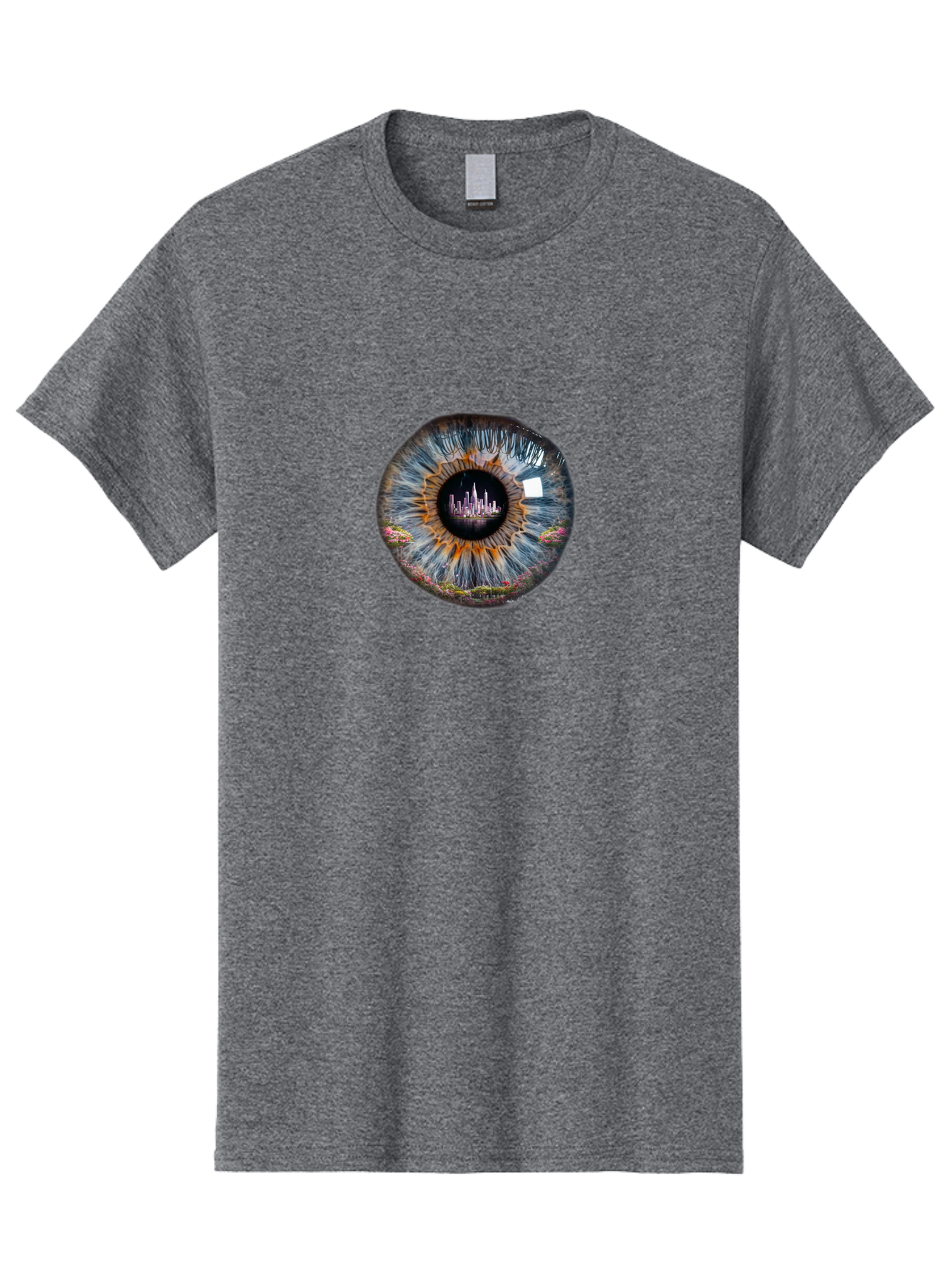 City-Skyline-Eye Men'S Graphic Tee, 100% Cotton, Comfortable Casual Summer Wear, Machine Washable, Vintage Camera, Old Camera, Antique Camera, Black Camera, Classic Photography, Photography Equipment, Nostalgic Device, Film Camera, Camera Art Bao236