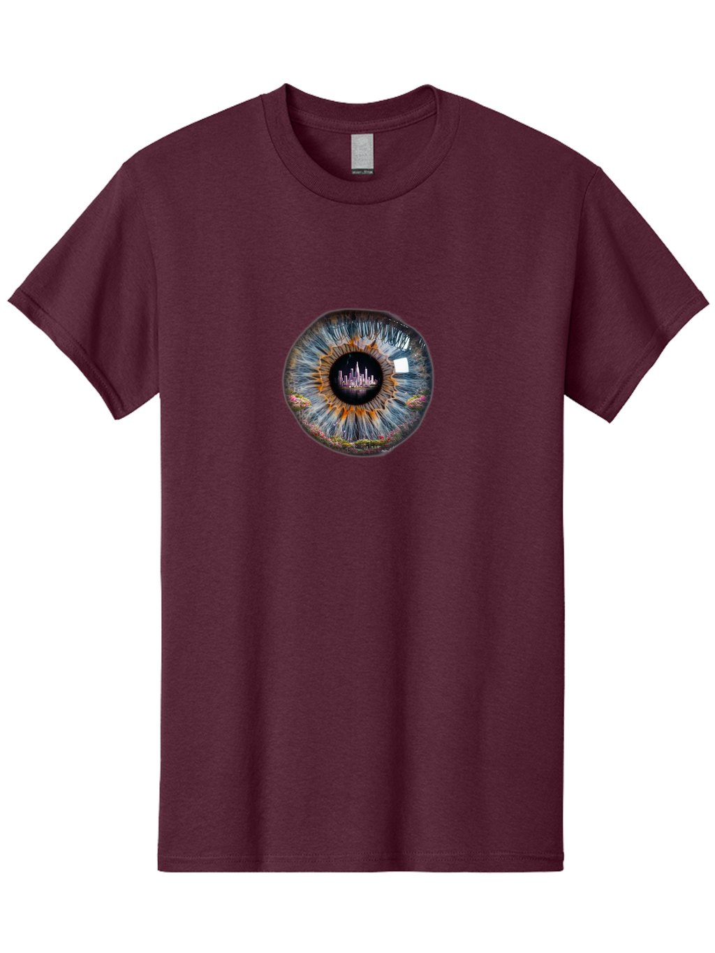 City-Skyline-Eye Men'S Graphic Tee, 100% Cotton, Comfortable Casual Summer Wear, Machine Washable, Vintage Camera, Old Camera, Antique Camera, Black Camera, Classic Photography, Photography Equipment, Nostalgic Device, Film Camera, Camera Art Bao236