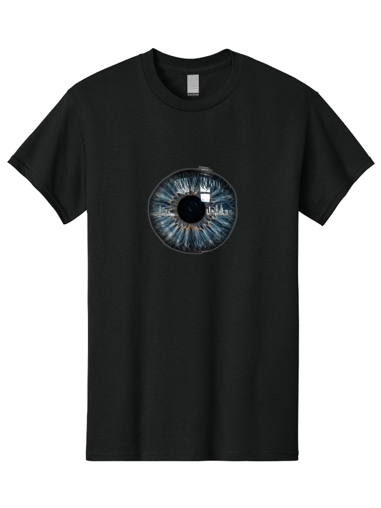 City-Skyline-In-Eye Men'S Graphic Tee, 100% Cotton, Comfortable Casual Summer Wear, Machine Washable, Vintage Camera, Old Camera, Antique Camera, Black Camera, Classic Photography, Photography Equipment, Nostalgic Device, Film Camera, Bao237