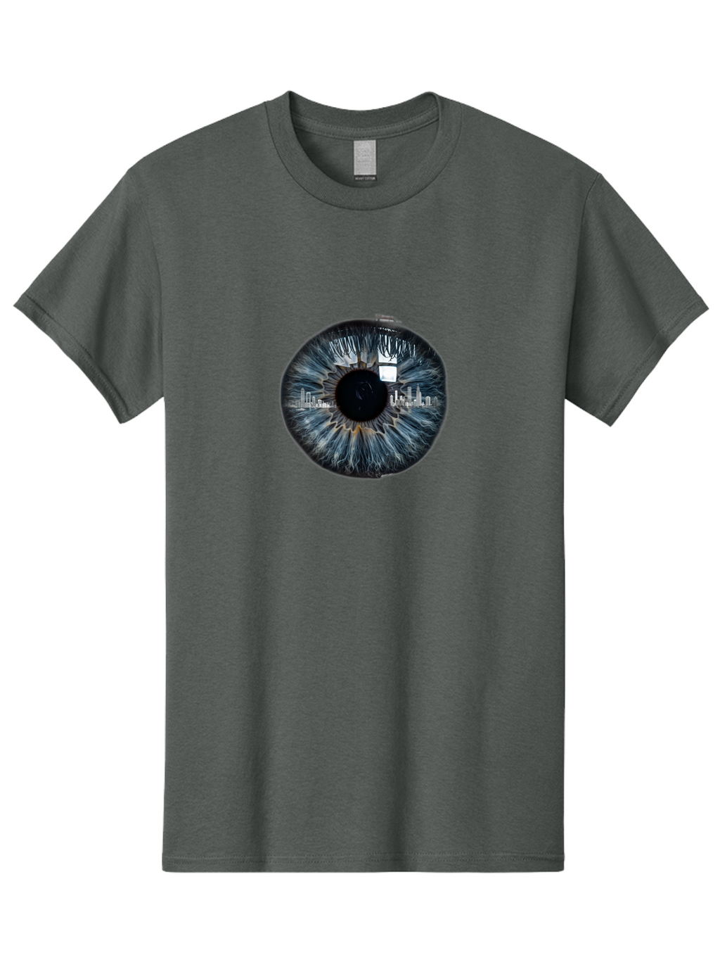 City-Skyline-In-Eye Men'S Graphic Tee, 100% Cotton, Comfortable Casual Summer Wear, Machine Washable, Vintage Camera, Old Camera, Antique Camera, Black Camera, Classic Photography, Photography Equipment, Nostalgic Device, Film Camera, Bao237