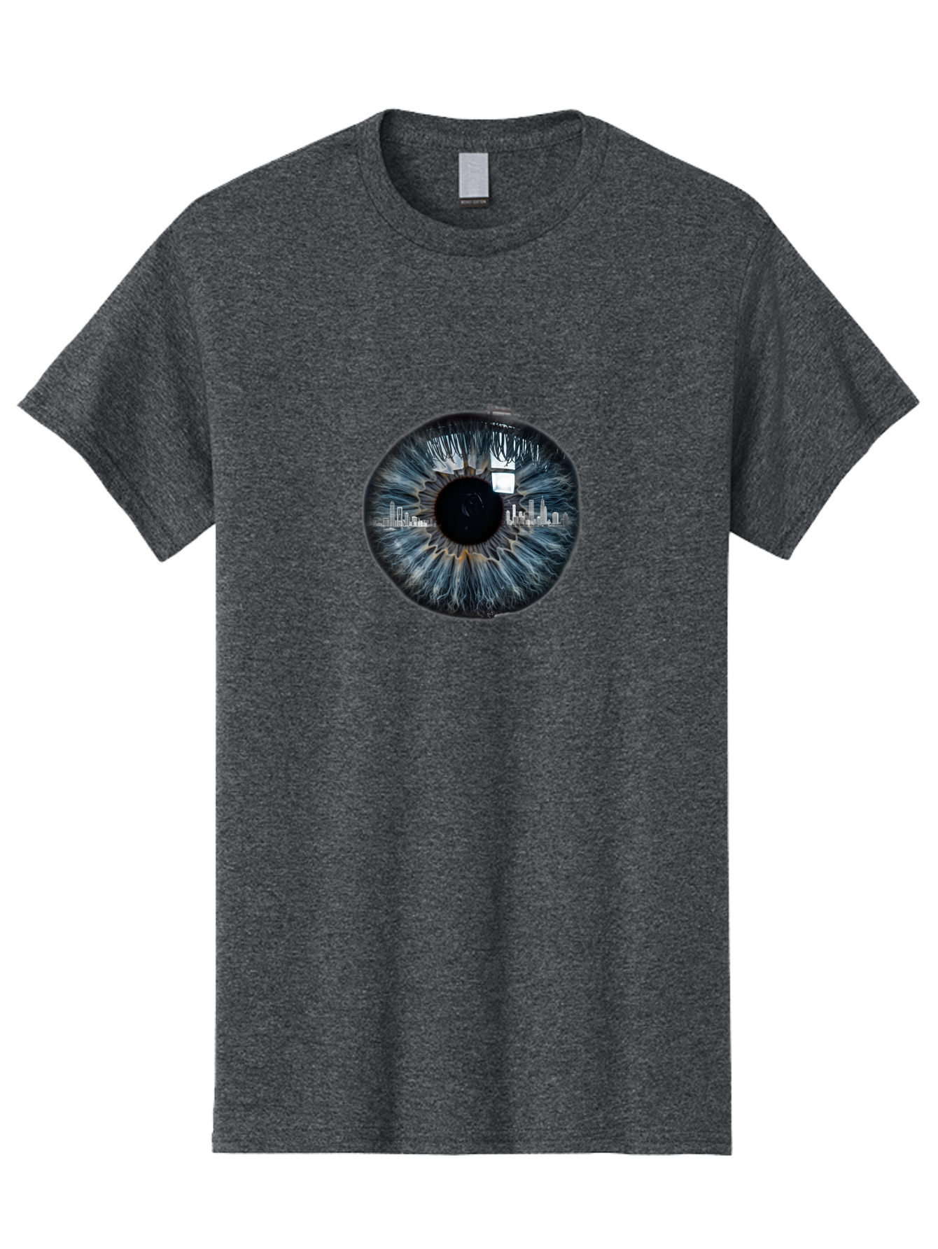 City-Skyline-In-Eye Men'S Graphic Tee, 100% Cotton, Comfortable Casual Summer Wear, Machine Washable, Vintage Camera, Old Camera, Antique Camera, Black Camera, Classic Photography, Photography Equipment, Nostalgic Device, Film Camera, Bao237