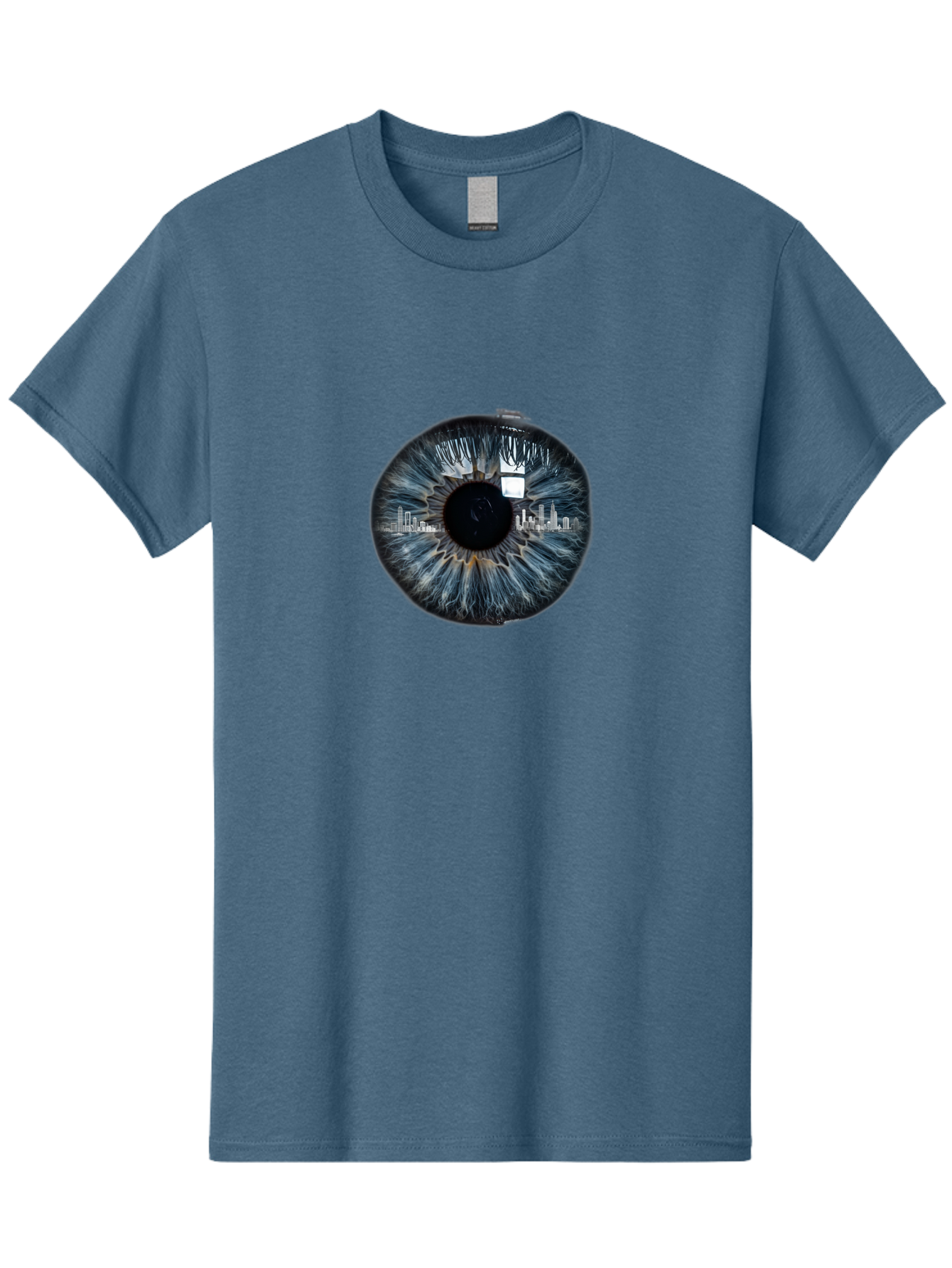 City-Skyline-In-Eye Men'S Graphic Tee, 100% Cotton, Comfortable Casual Summer Wear, Machine Washable, Vintage Camera, Old Camera, Antique Camera, Black Camera, Classic Photography, Photography Equipment, Nostalgic Device, Film Camera, Bao237